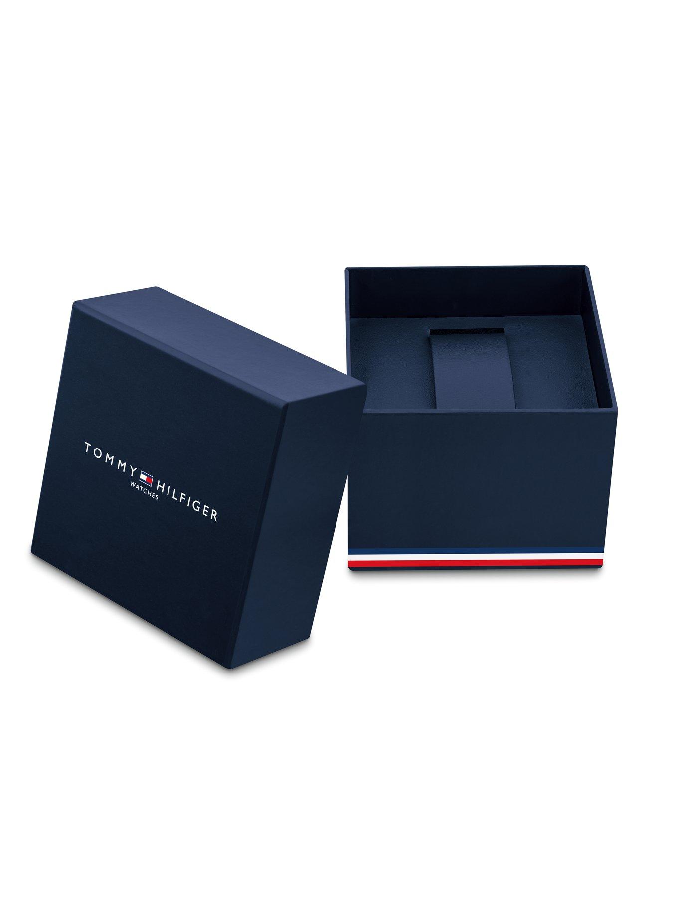  image of tommy-hilfiger-womens-gold-plated-mesh-watch-with-a-crystal-bezel