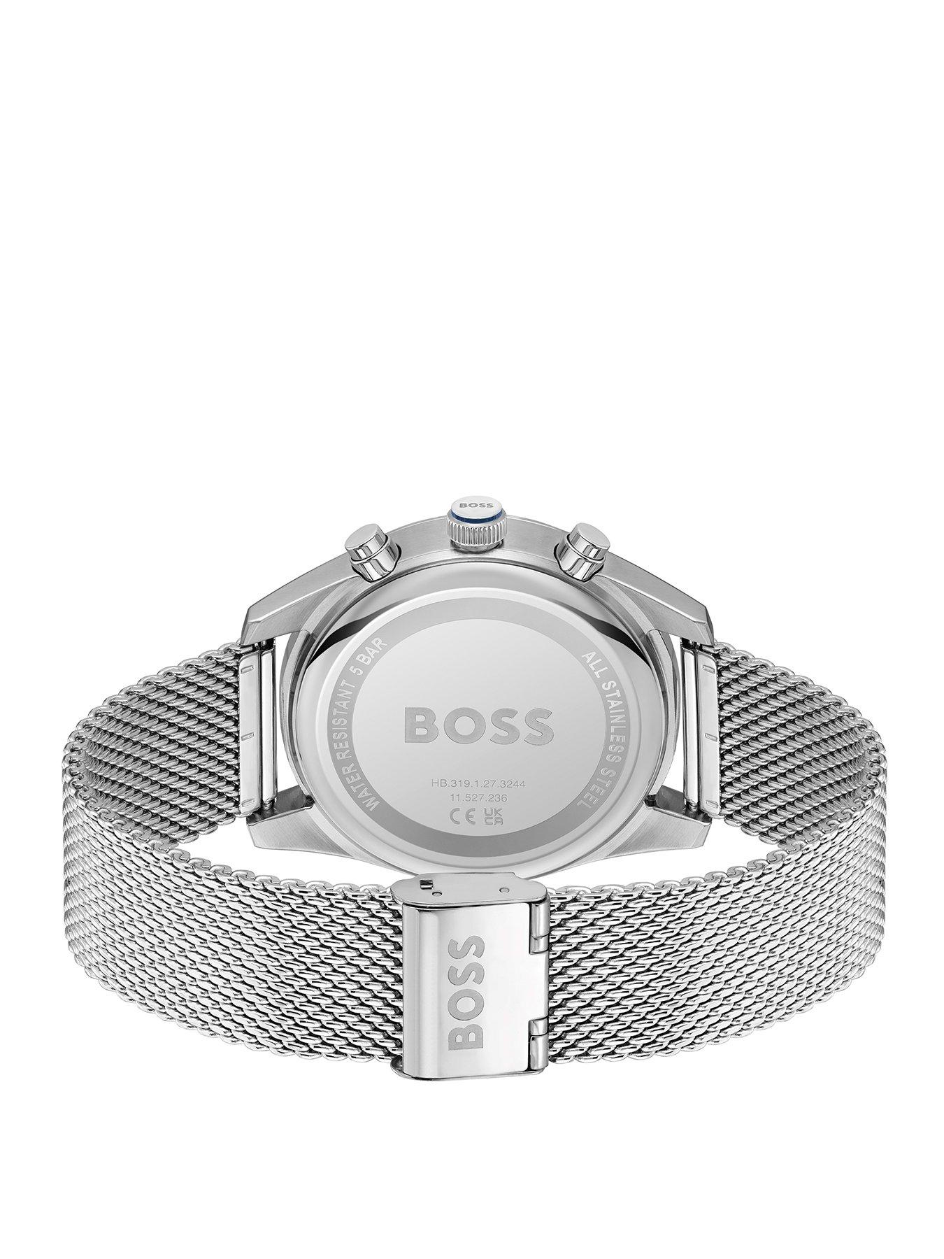  image of boss-gents-skytraveller-chronograph-mesh-bracelet-watch