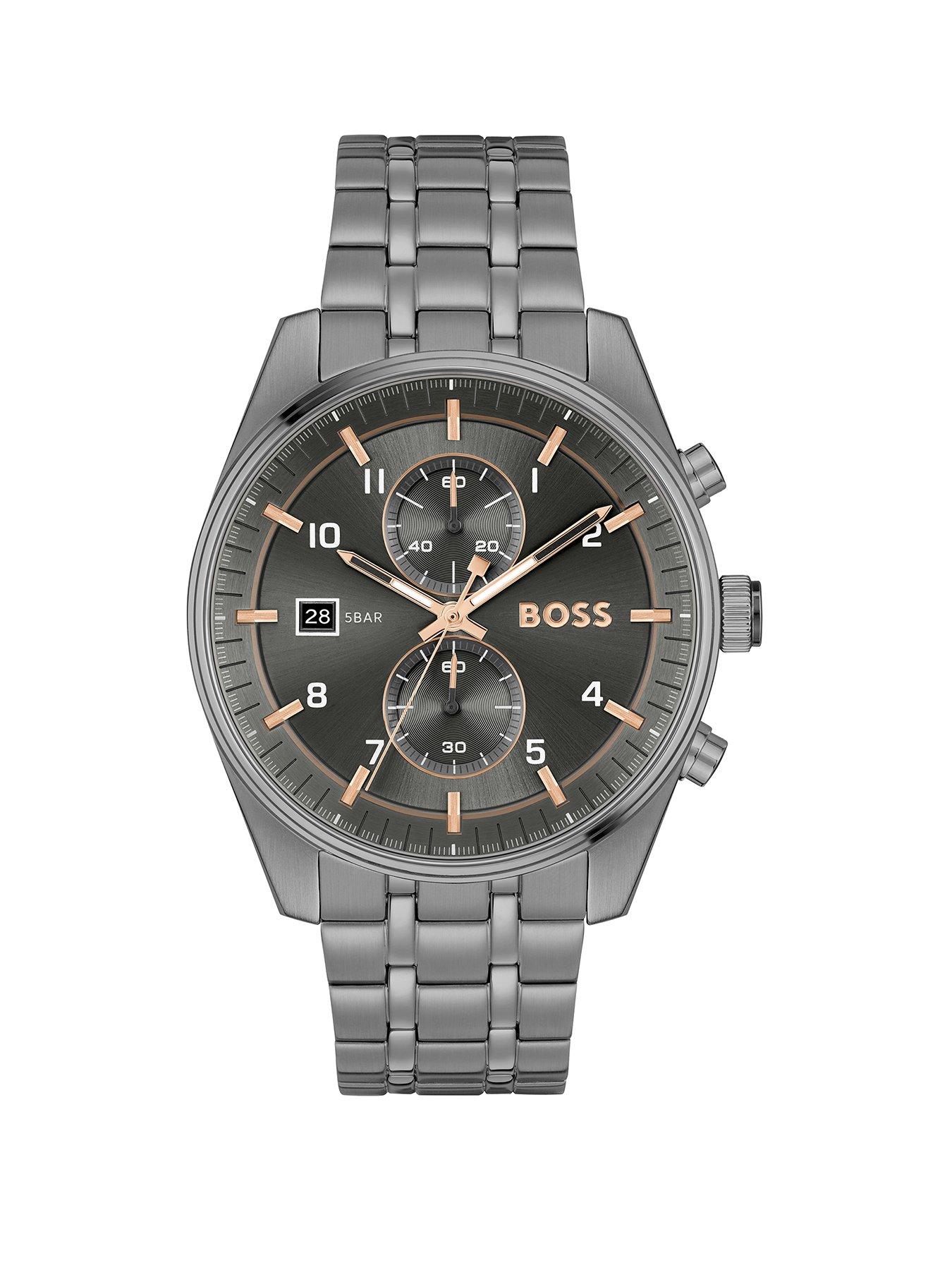 undefined Gents Skytraveller Chronograph Grey IP Bracelet Watch