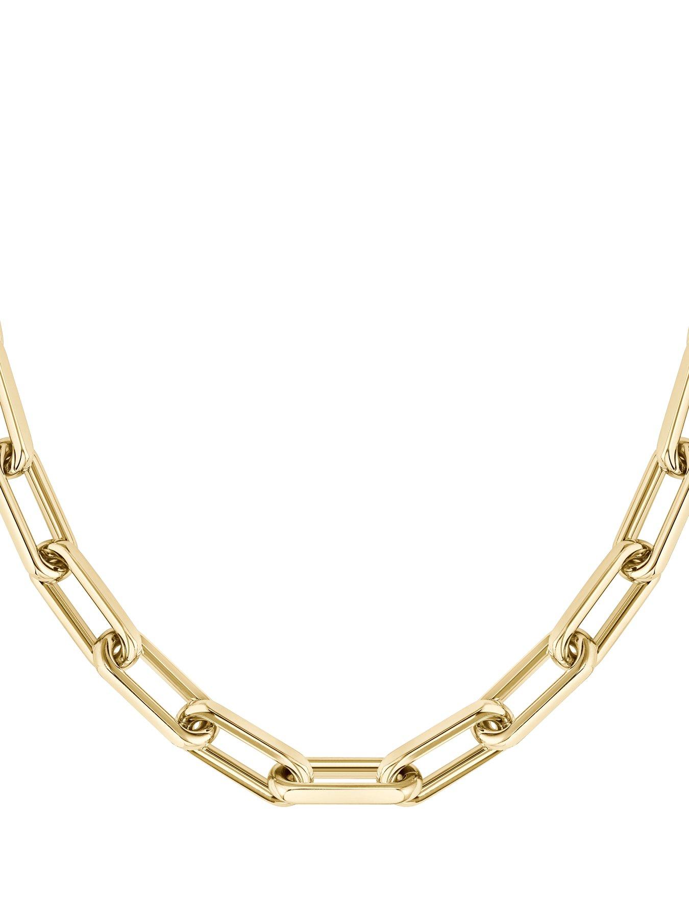  image of boss-ladies-halia-light-gold-linked-necklace