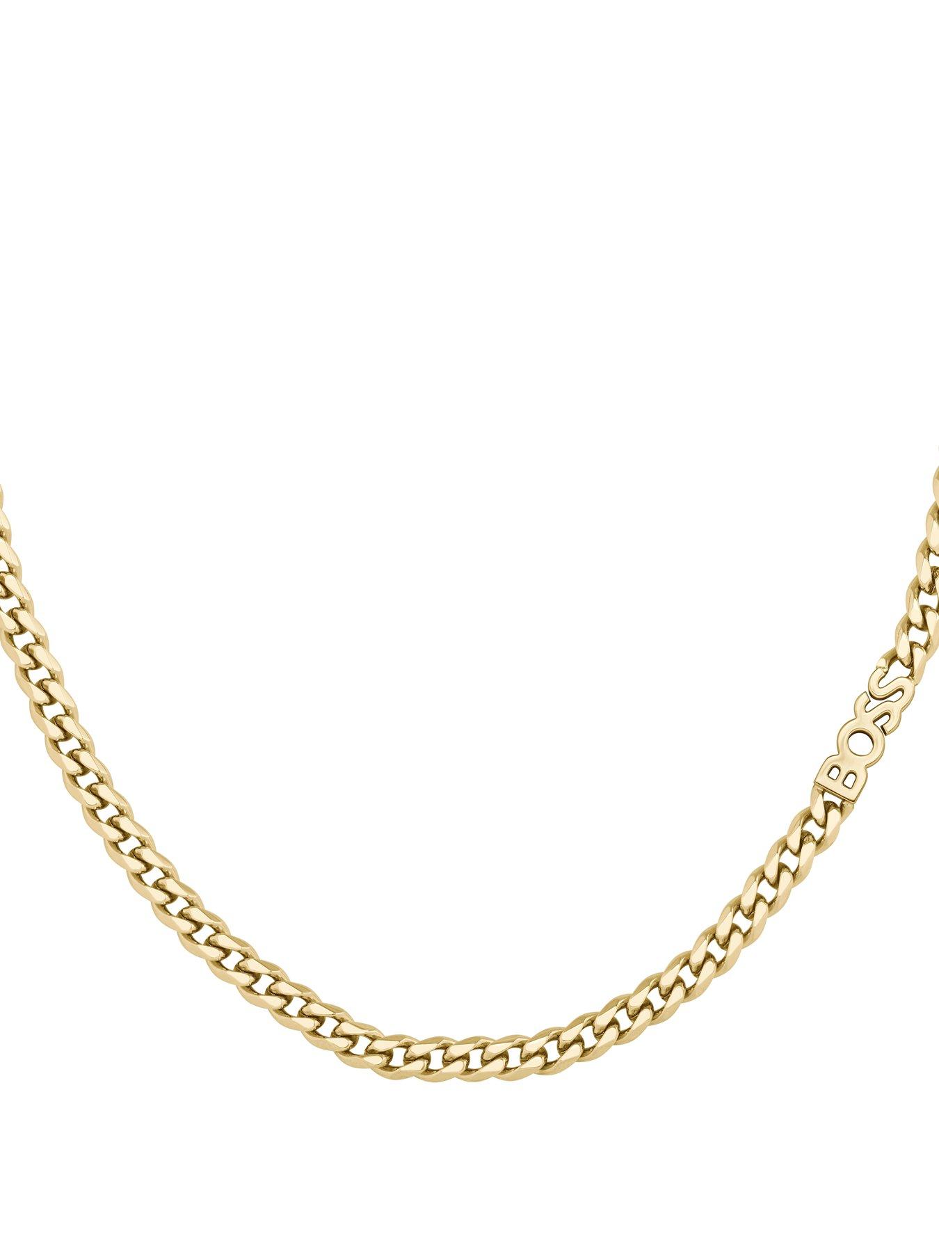  image of boss-ladies-kassy-light-gold-ip-necklace
