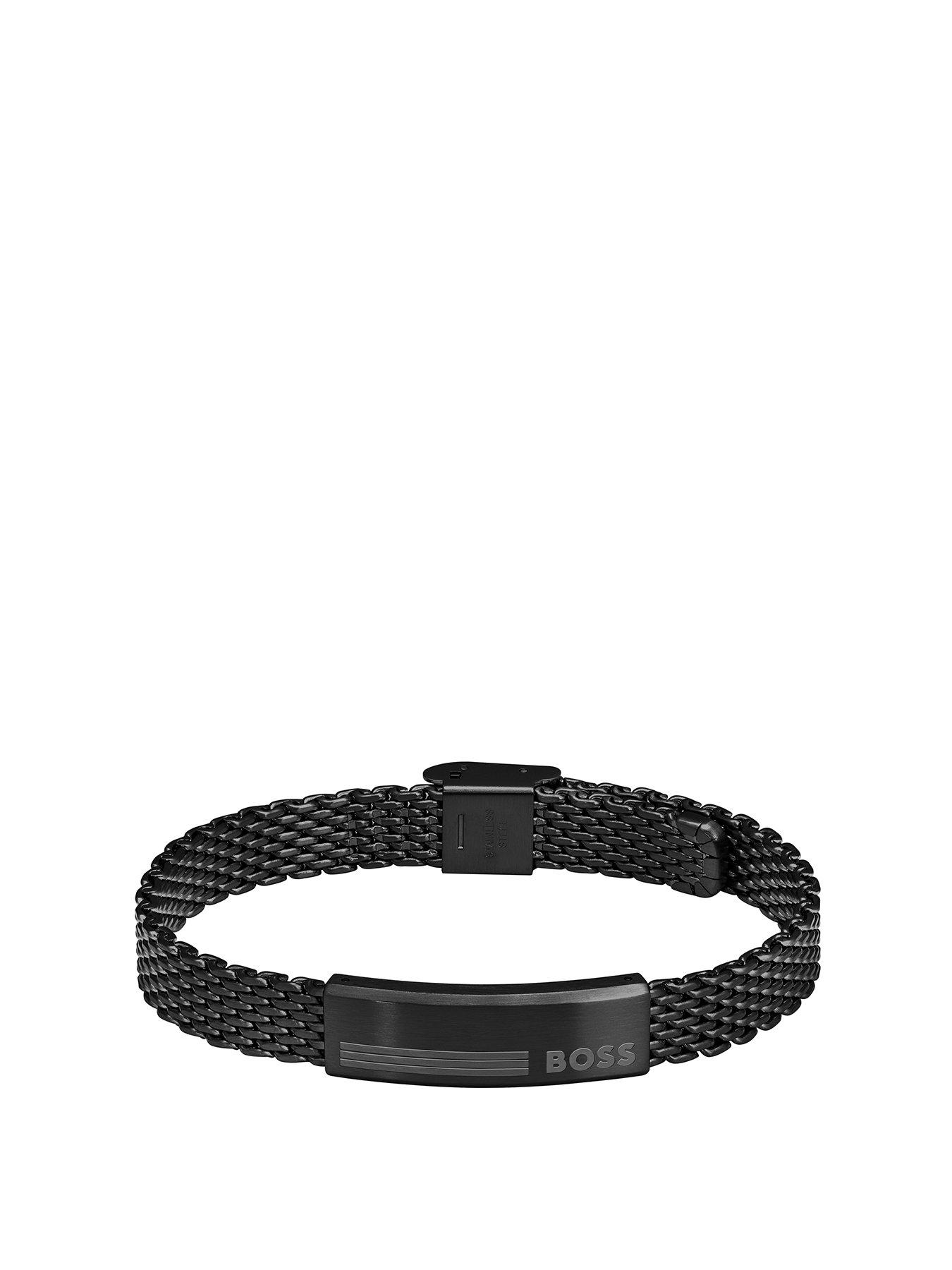 undefined Gents Alen Black IP Mesh Bracelet