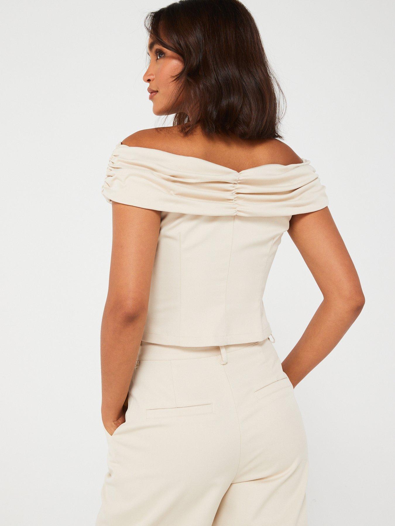 Bardot ruched top hotsell