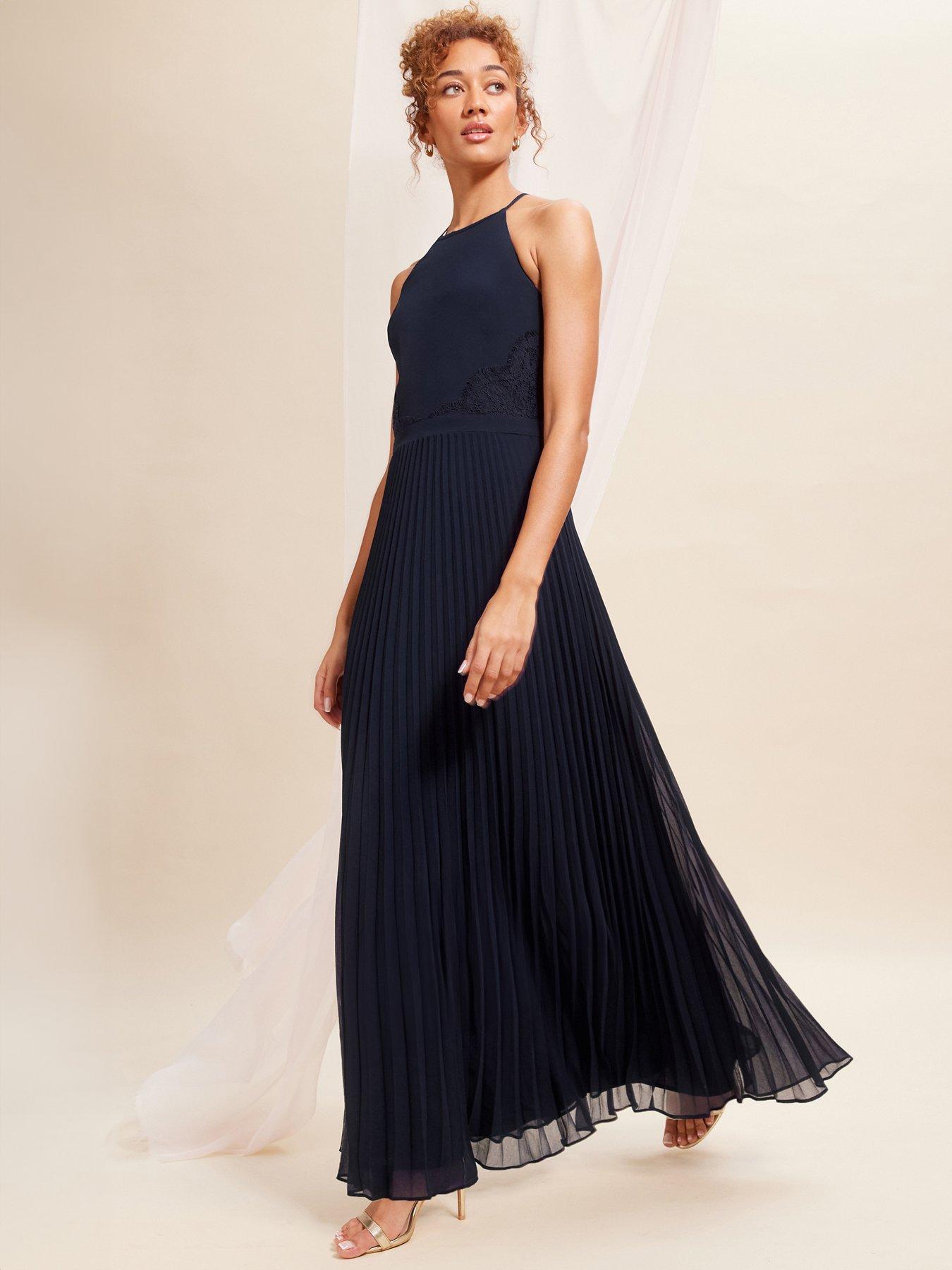 Monsoon Diana Lace Maxi Dress Navy littlewoods