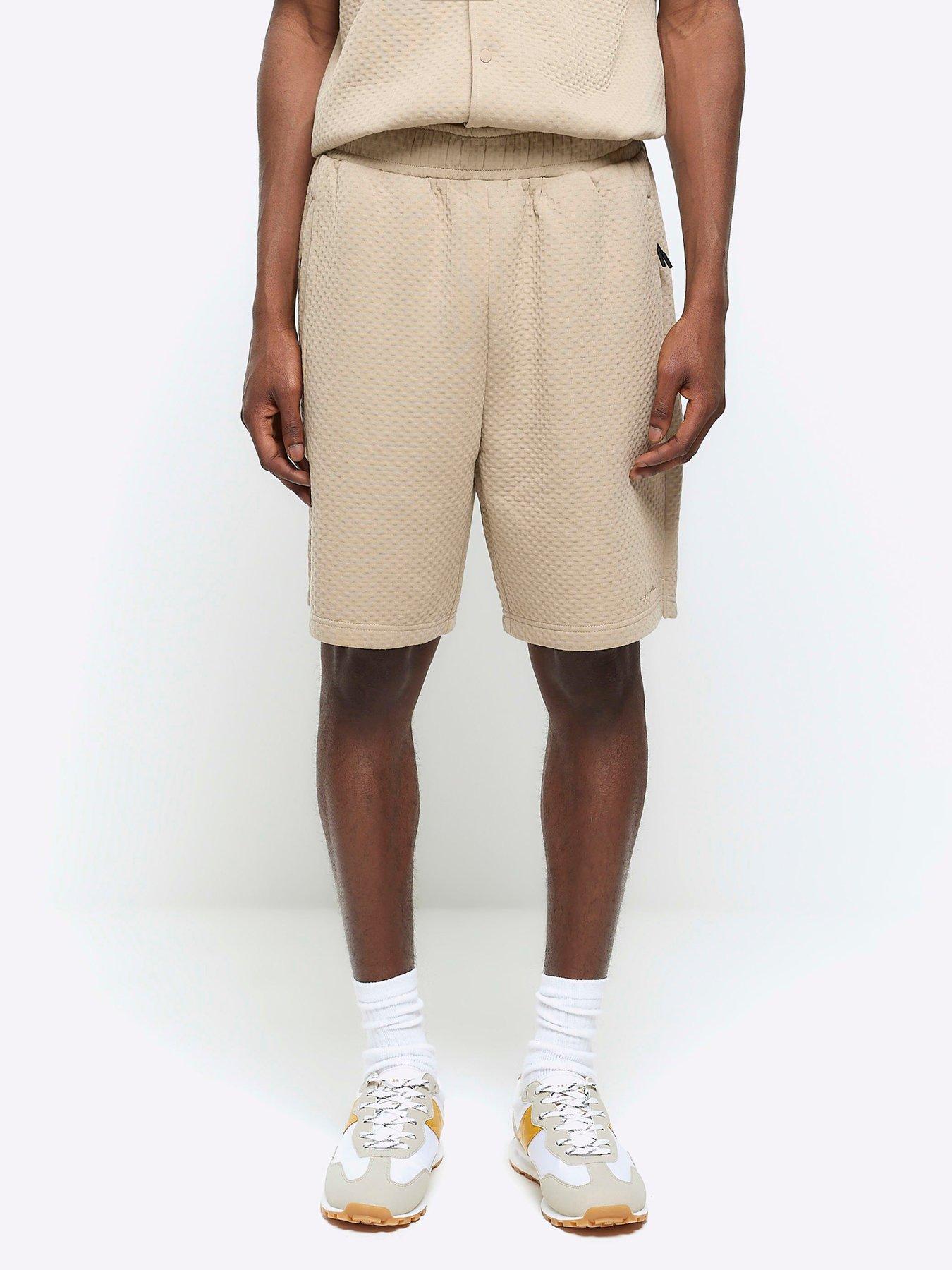 Quilted Sweat Shorts Cream