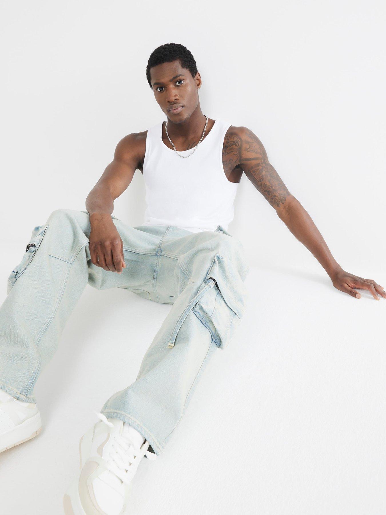 river-island-plain-rib-vest-white