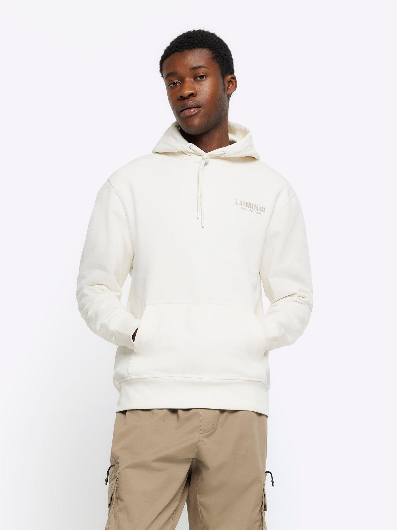 River Island Long Sleeve Luminis Hoodie Cream littlewoods