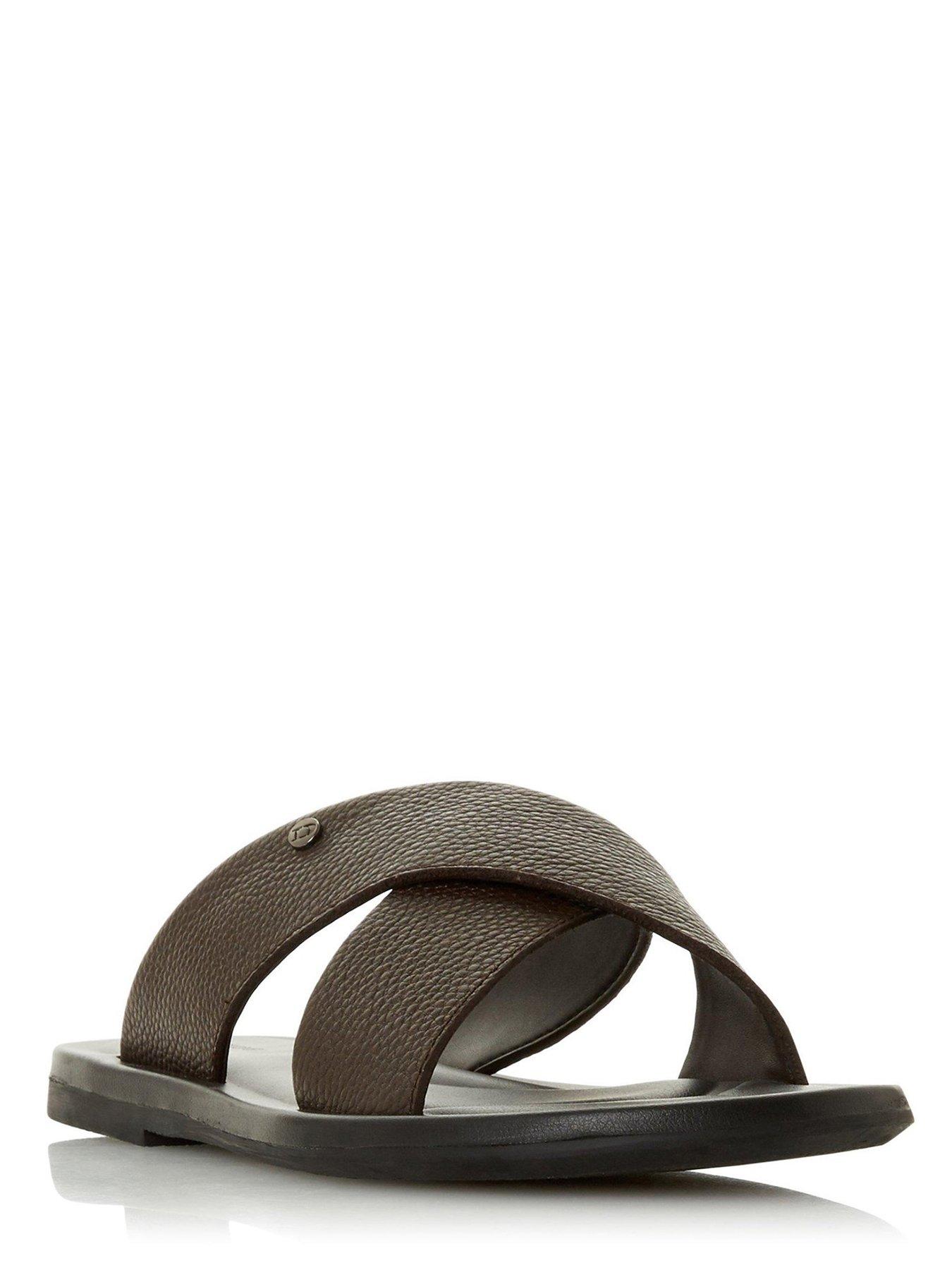  image of dune-london-franks-sandal-brown