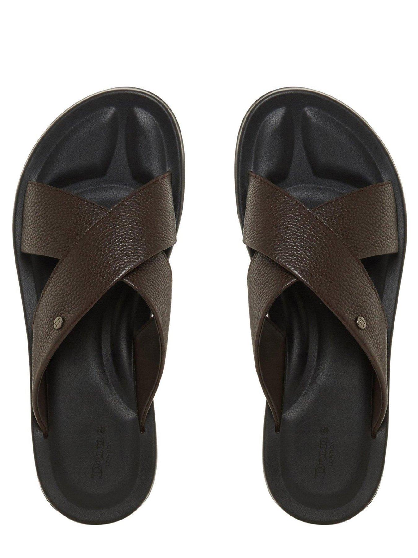  image of dune-london-franks-sandal-brown