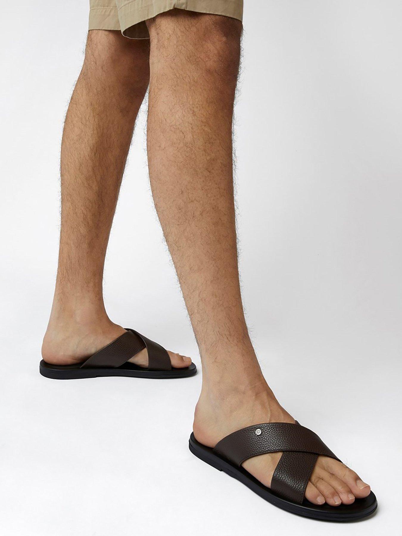  image of dune-london-franks-sandal-brown