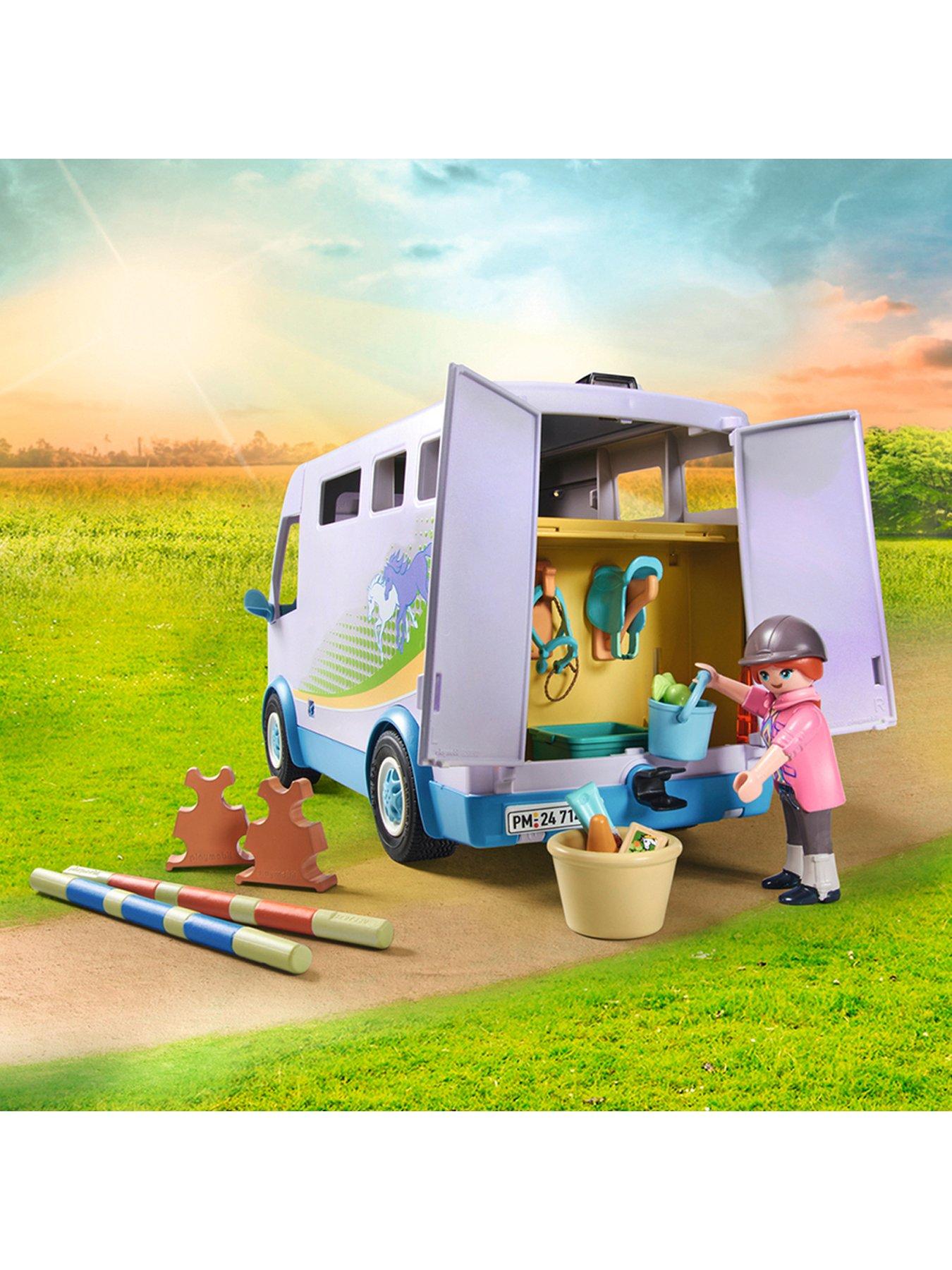 Playmobil Playmobil 71493 Mobile Pony Riding School With Transporter ...