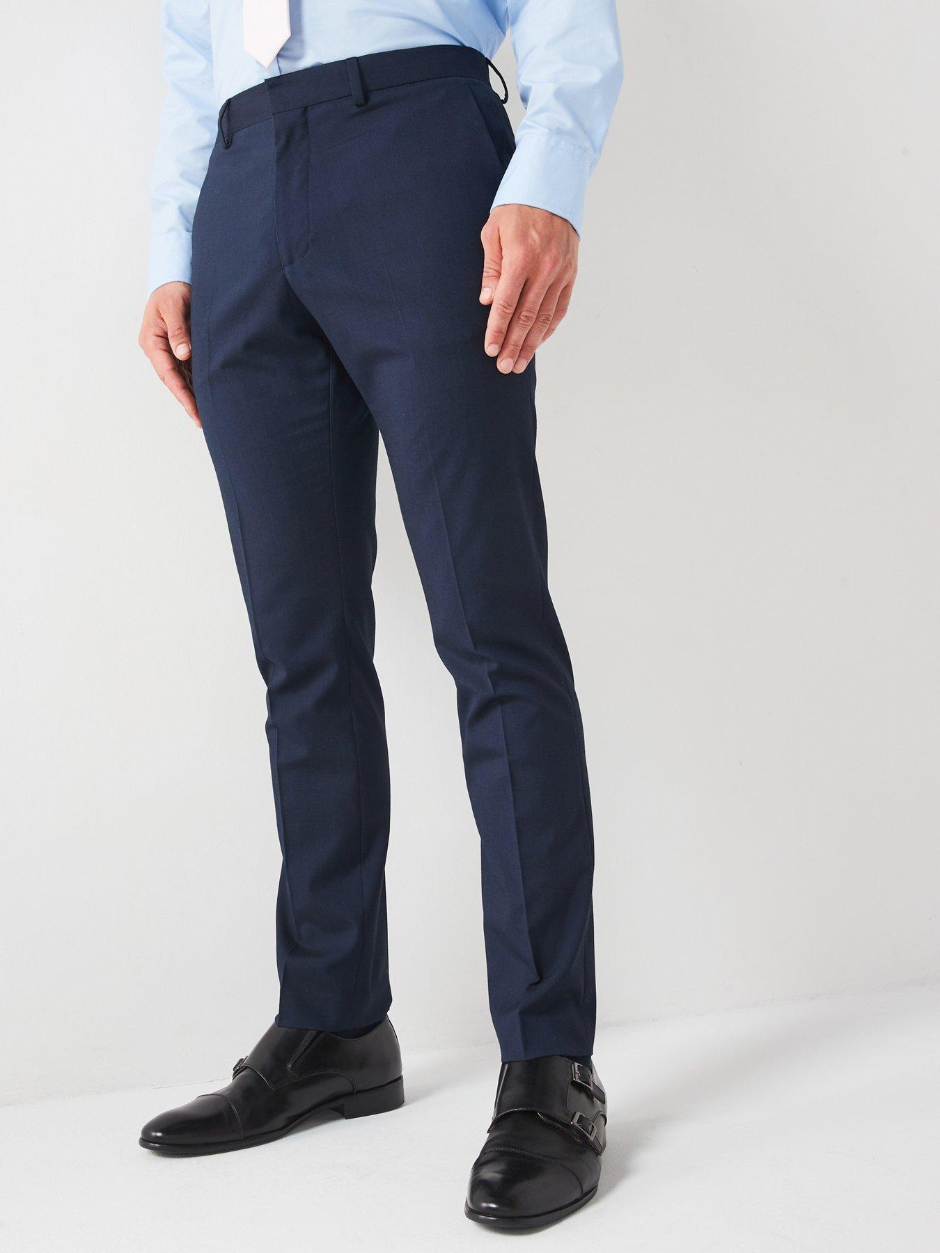 Image 1 of 5 of The Very Collection Slim Suit Trousers - Navy