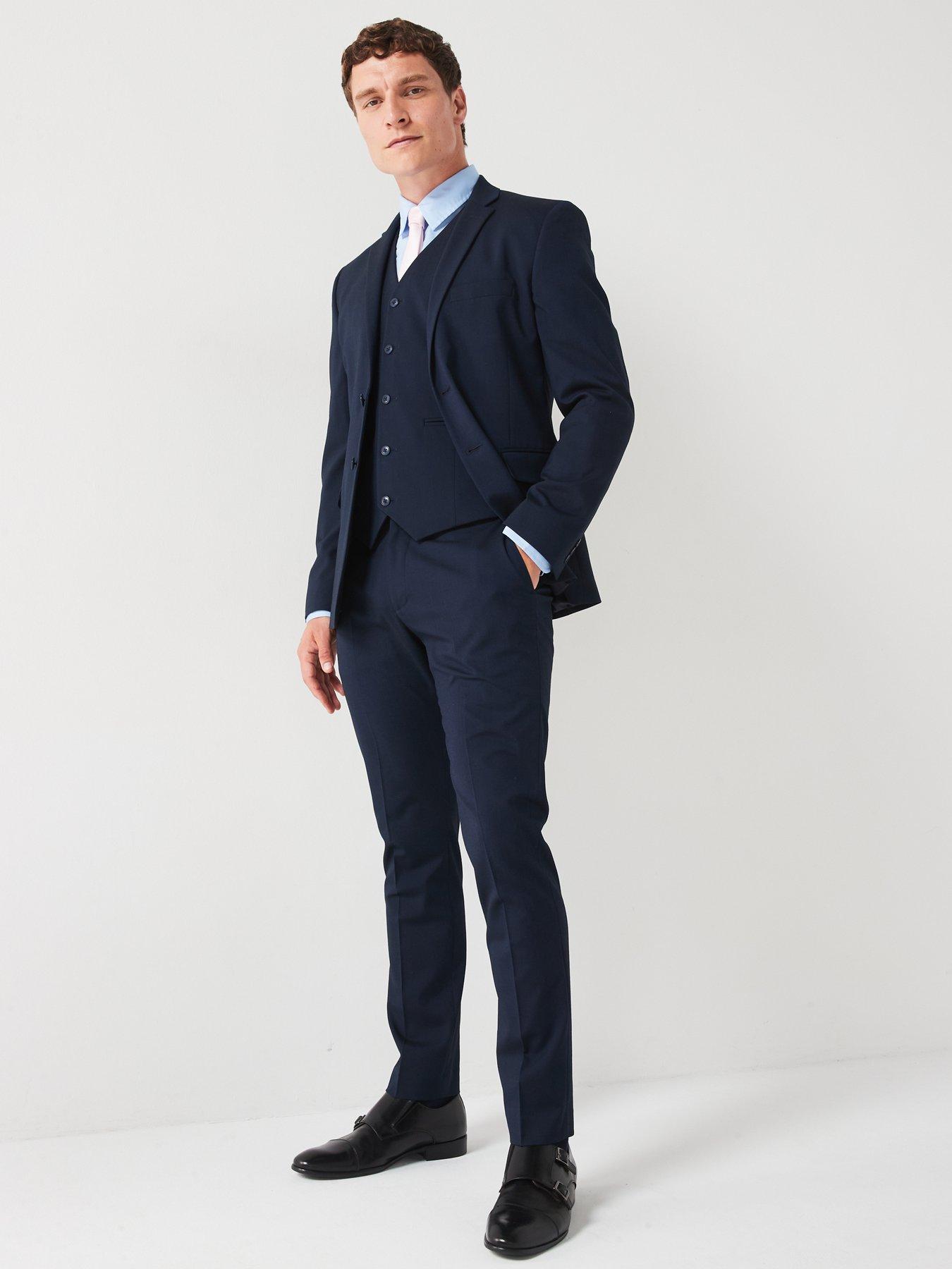 Image 3 of 5 of The Very Collection Slim Suit Trousers - Navy