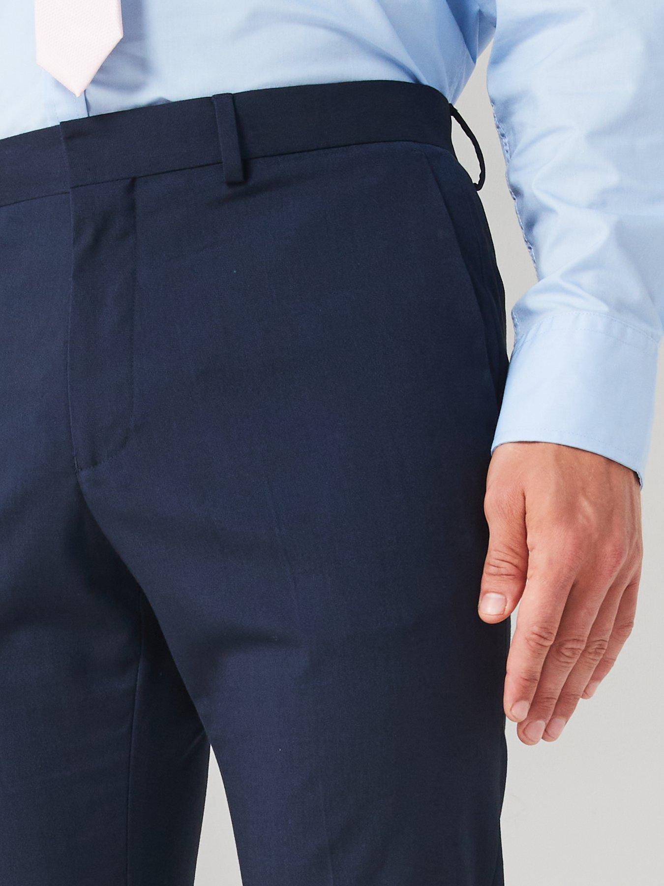 Image 4 of 5 of The Very Collection Slim Suit Trousers - Navy