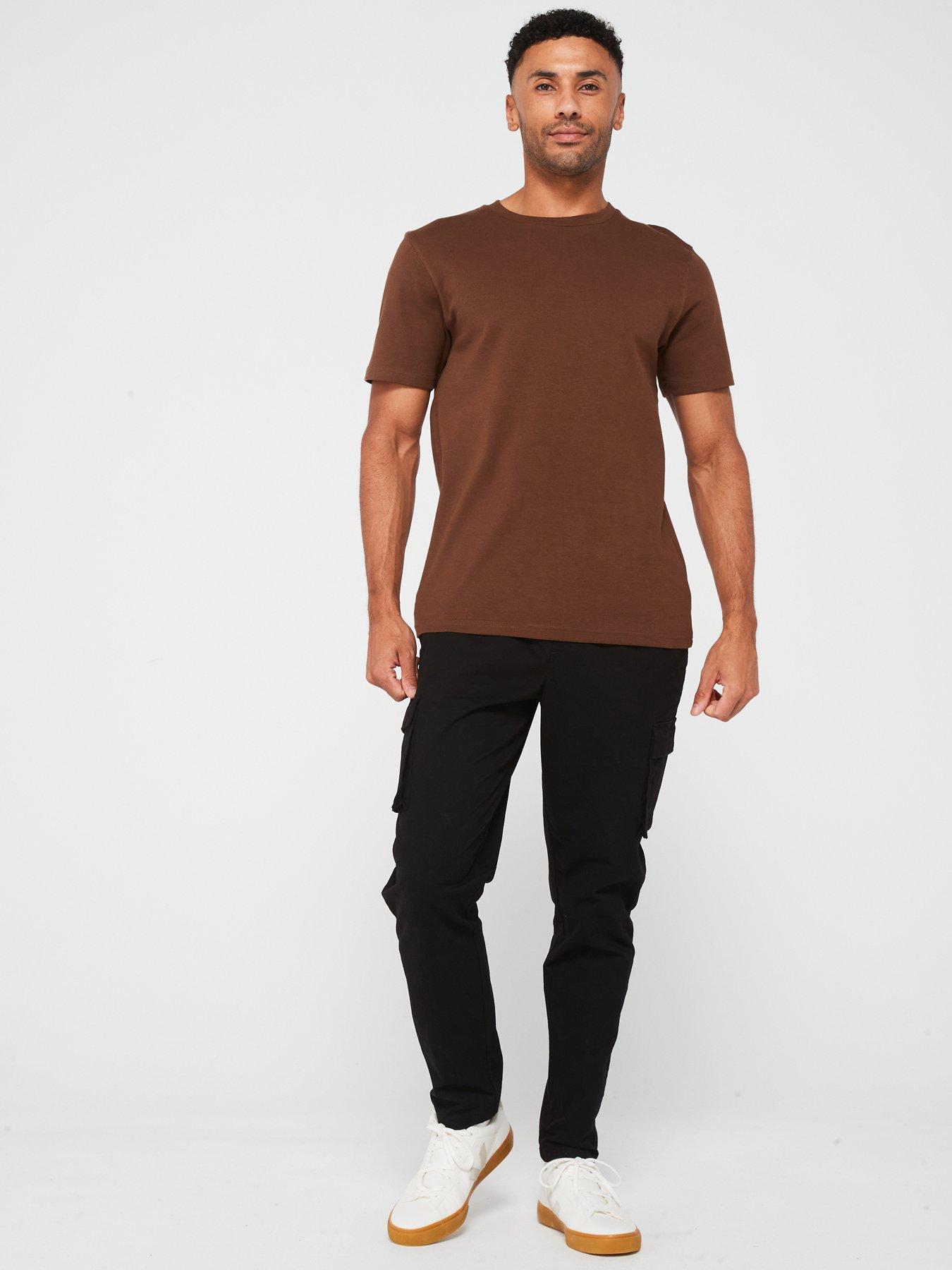  image of very-man-slim-cargo-trouser-black