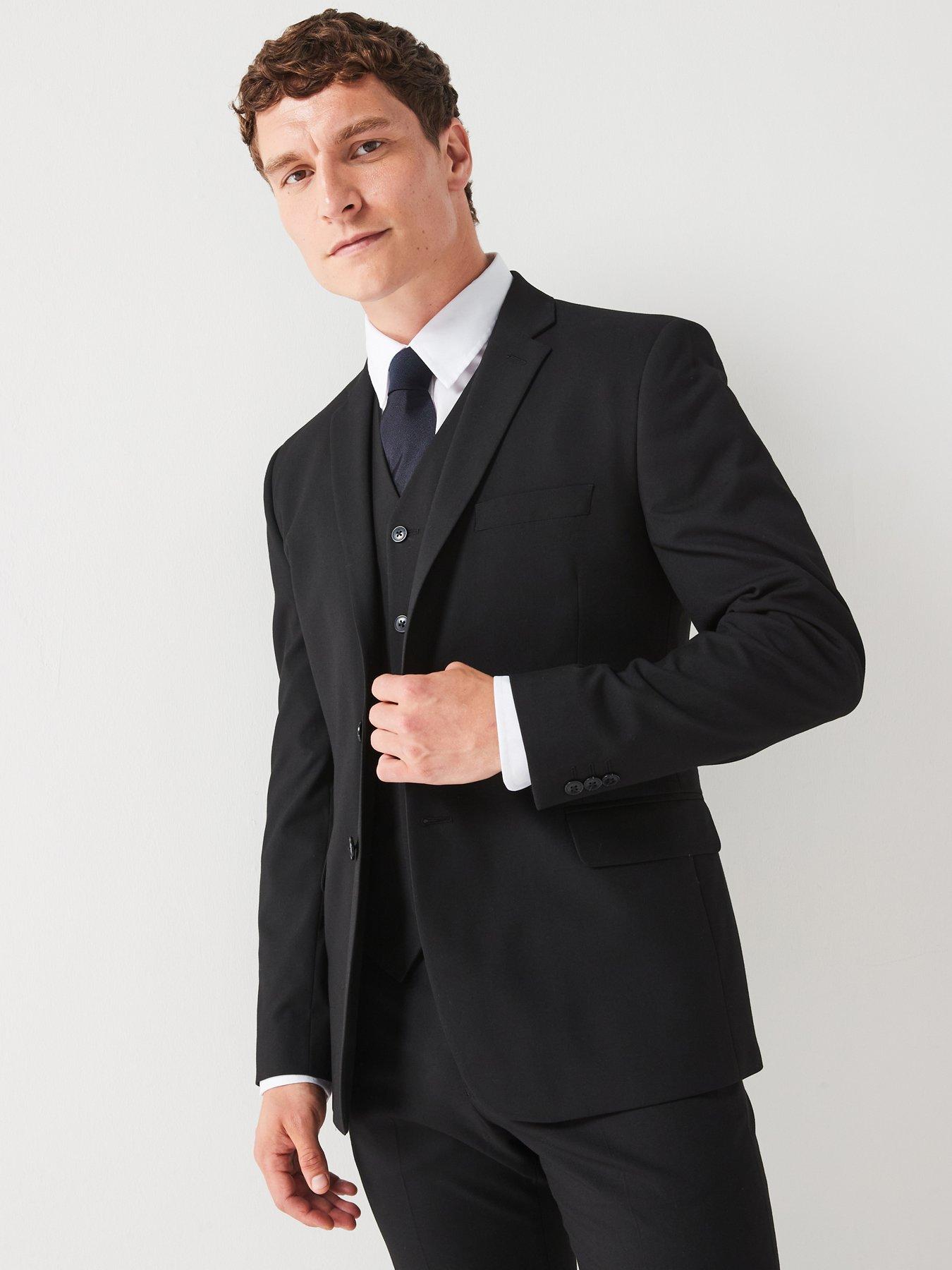 undefined Slim Suit Jacket - Black