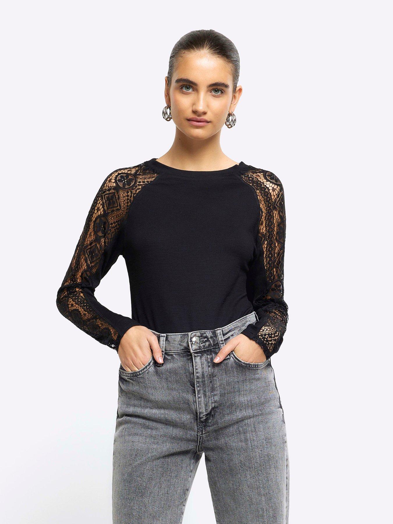 Mollie Lace Long Sleeve Cover Up Top
