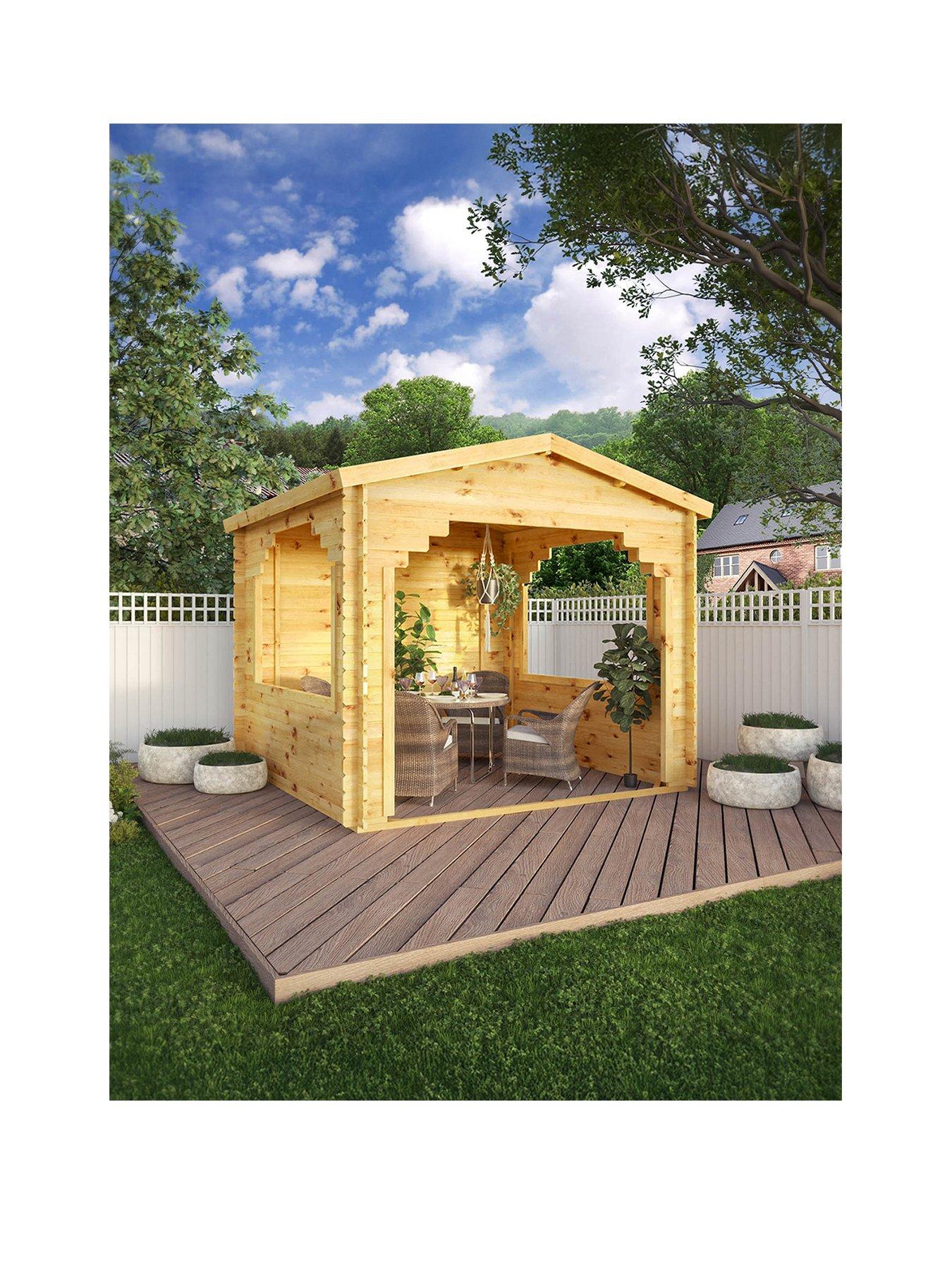 MERCIA 3m x 3m Gazebo Log Cabin - 28mm - PEFC Certified