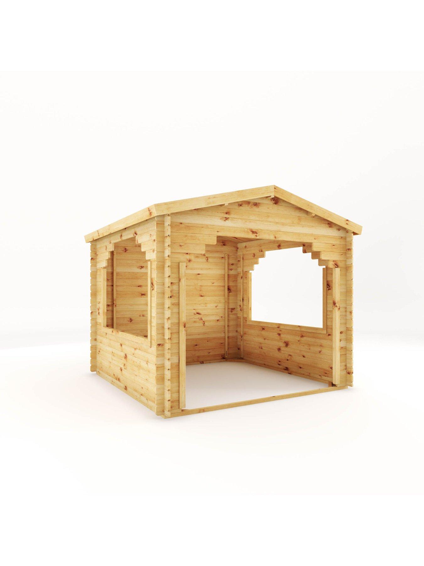  image of mercia-3m-x-3m-gazebo-log-cabin-28mm