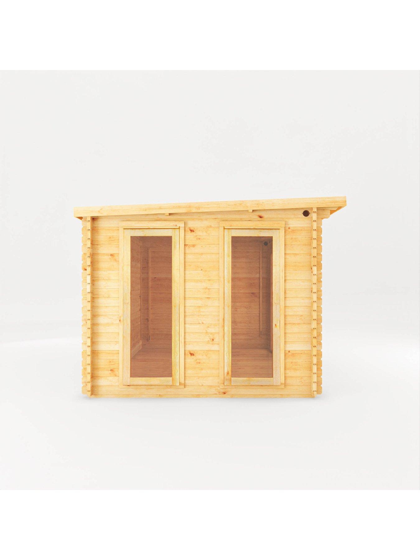 Image 4 of 7 of MERCIA 4m x 3m Studio Pent Log Cabin - 28mm - PEFC Certified