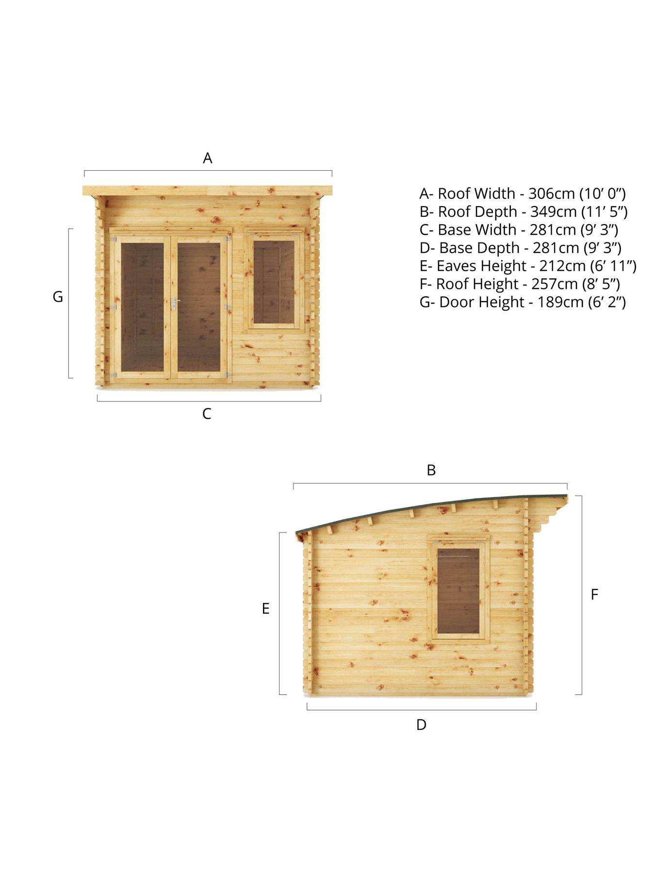  image of mercia-3m-x-3m-curved-roof-log-cabin-44mm