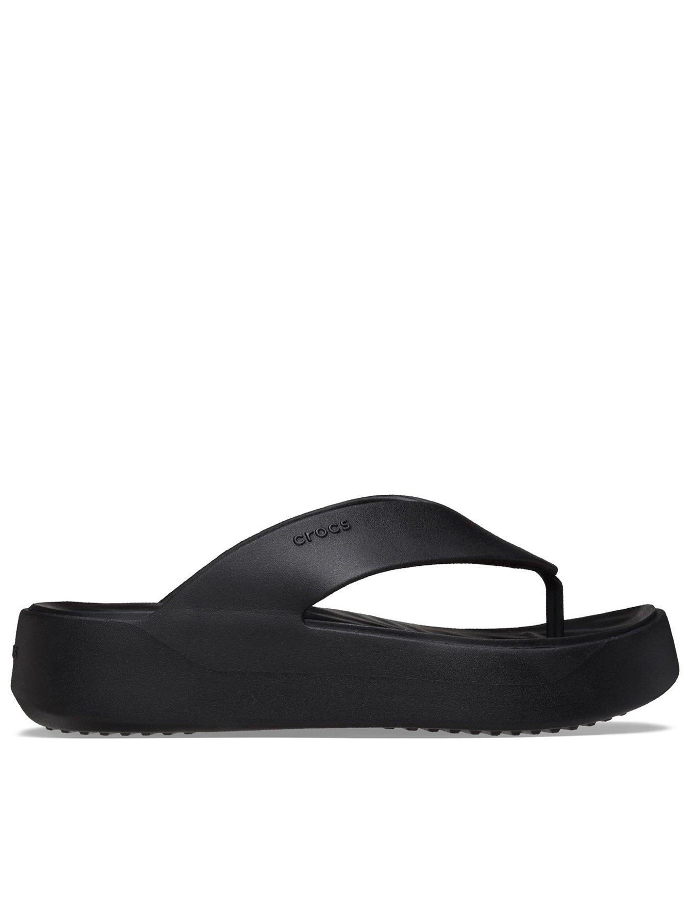 Image 1 of 5 of Crocs Getaway Platfrom Flip - Black
