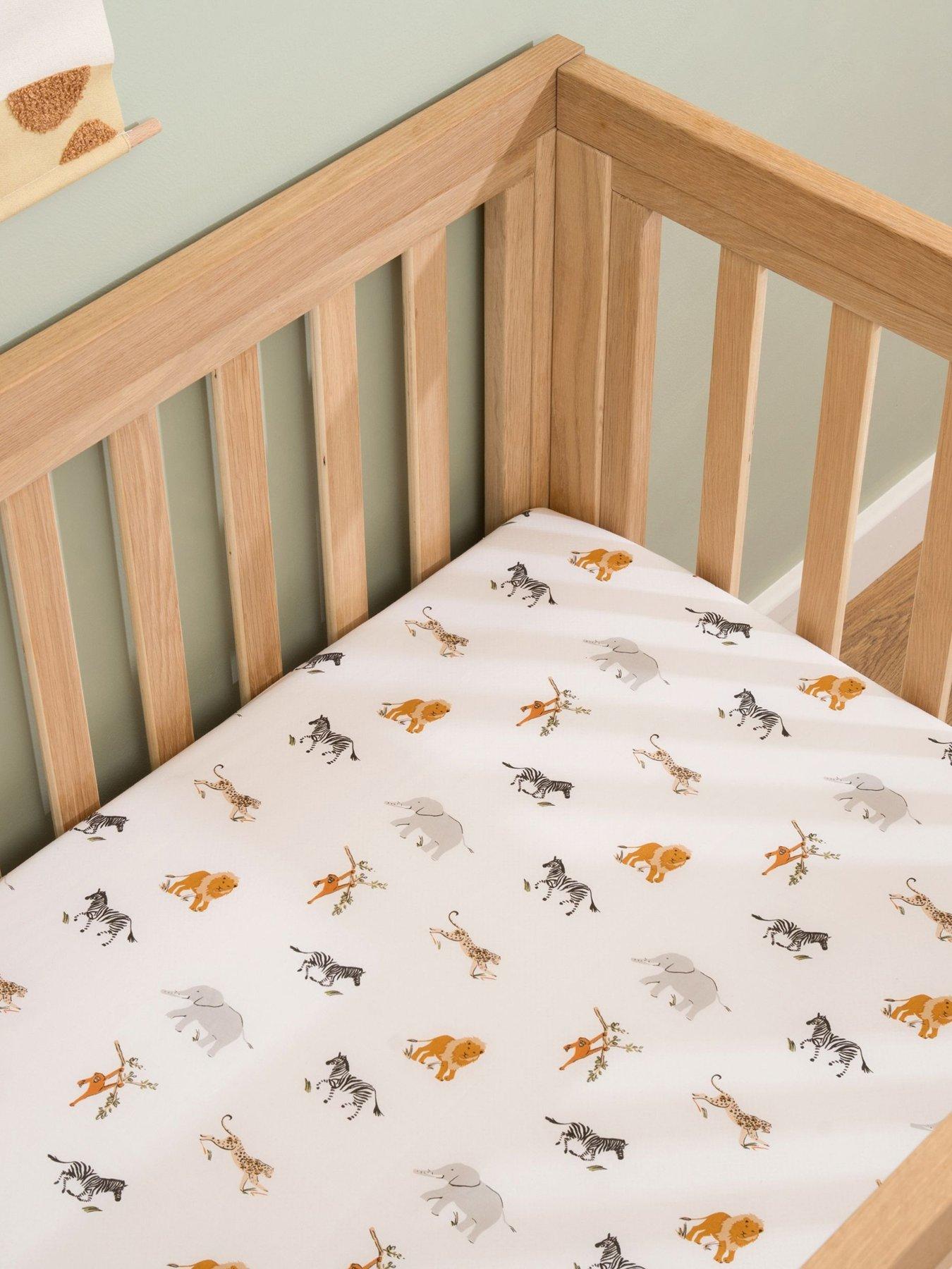 Image 1 of 3 of Clair De Lune Jungle Dream 2 Pack Fitted Cotton Cot Bed Sheets (140 x 70 cm)