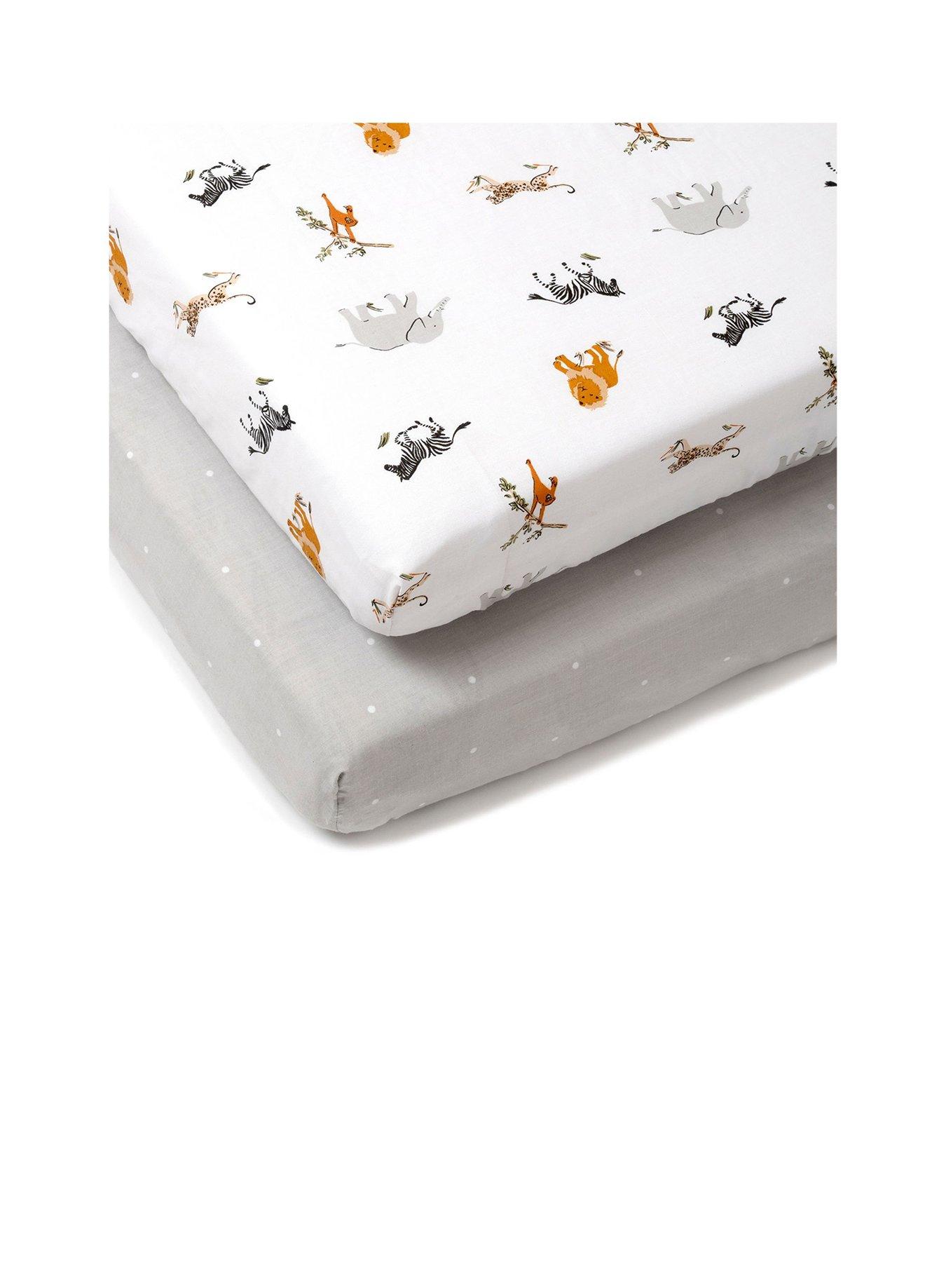 Image 2 of 3 of Clair De Lune Jungle Dream 2 Pack Fitted Cotton Cot Bed Sheets (140 x 70 cm)
