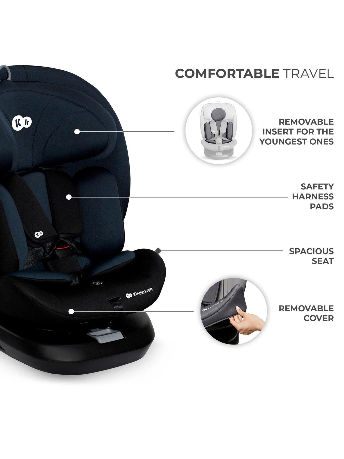 Kinderkraft I-GROW R129 I-Size Car Seat Black Littlewoods