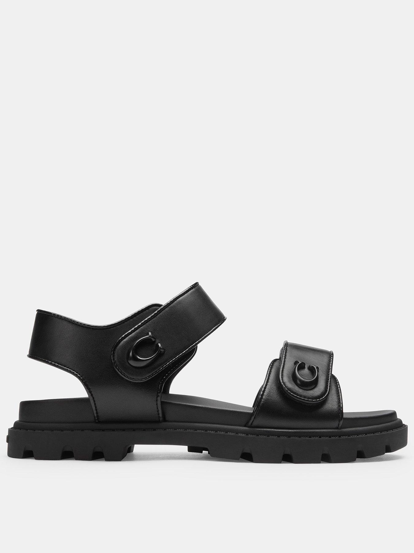  image of coach-brynn-leather-sandal