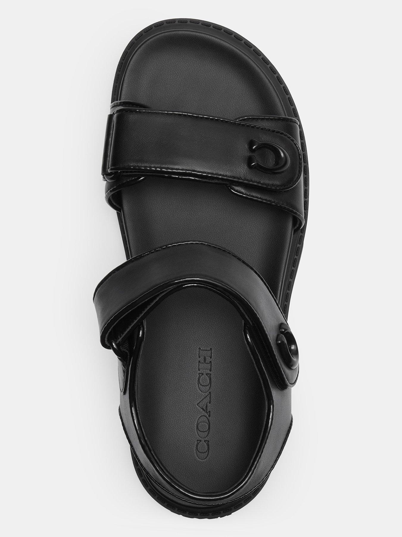  image of coach-brynn-leather-sandal