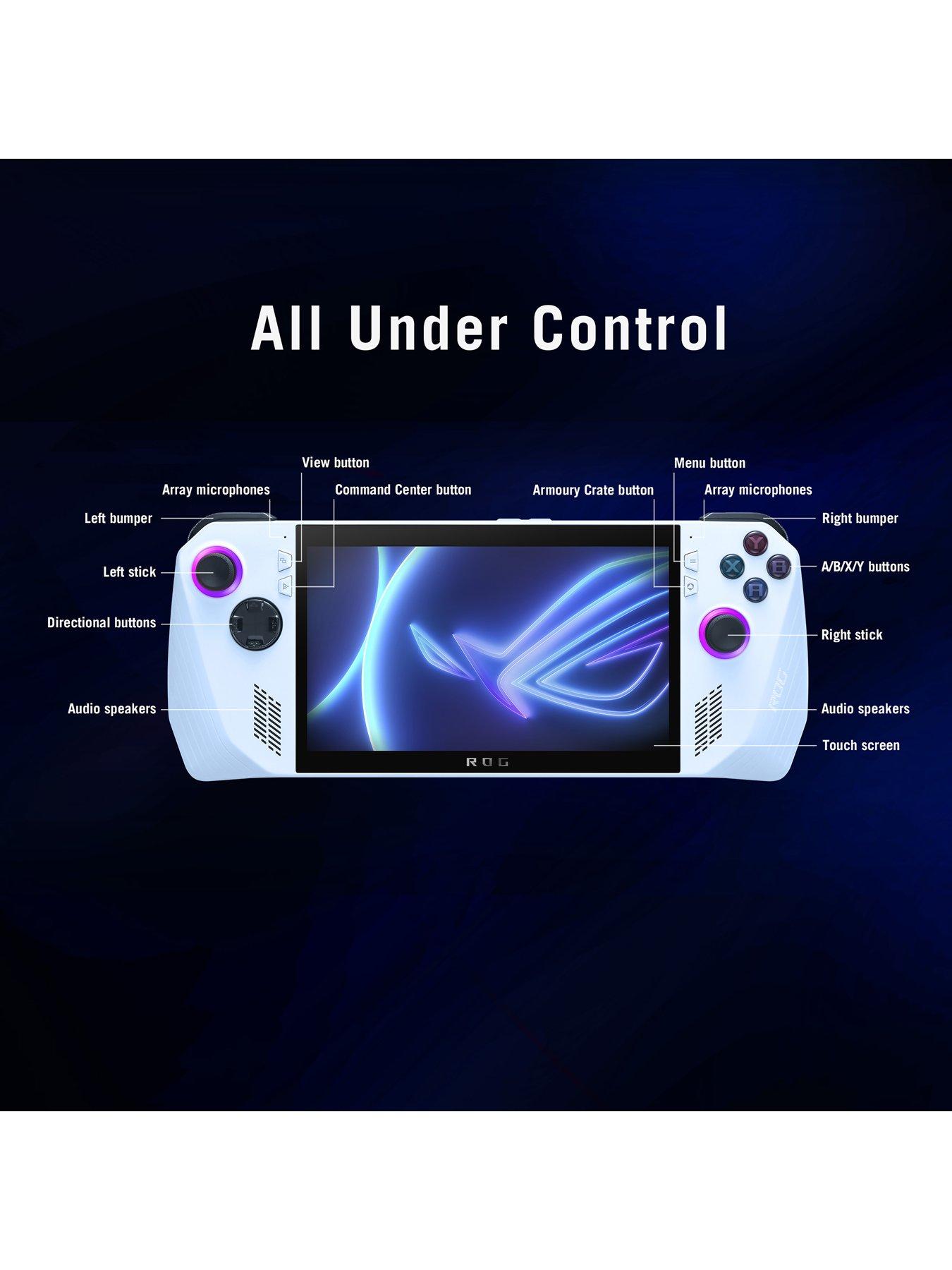 Image 4 of 8 of Asus ROG Ally Handheld Gaming Console - AMD Ryzen Z1 Extreme Processor, 16GB RAM, 512GB SSD, 7in Full HD Touchscreen