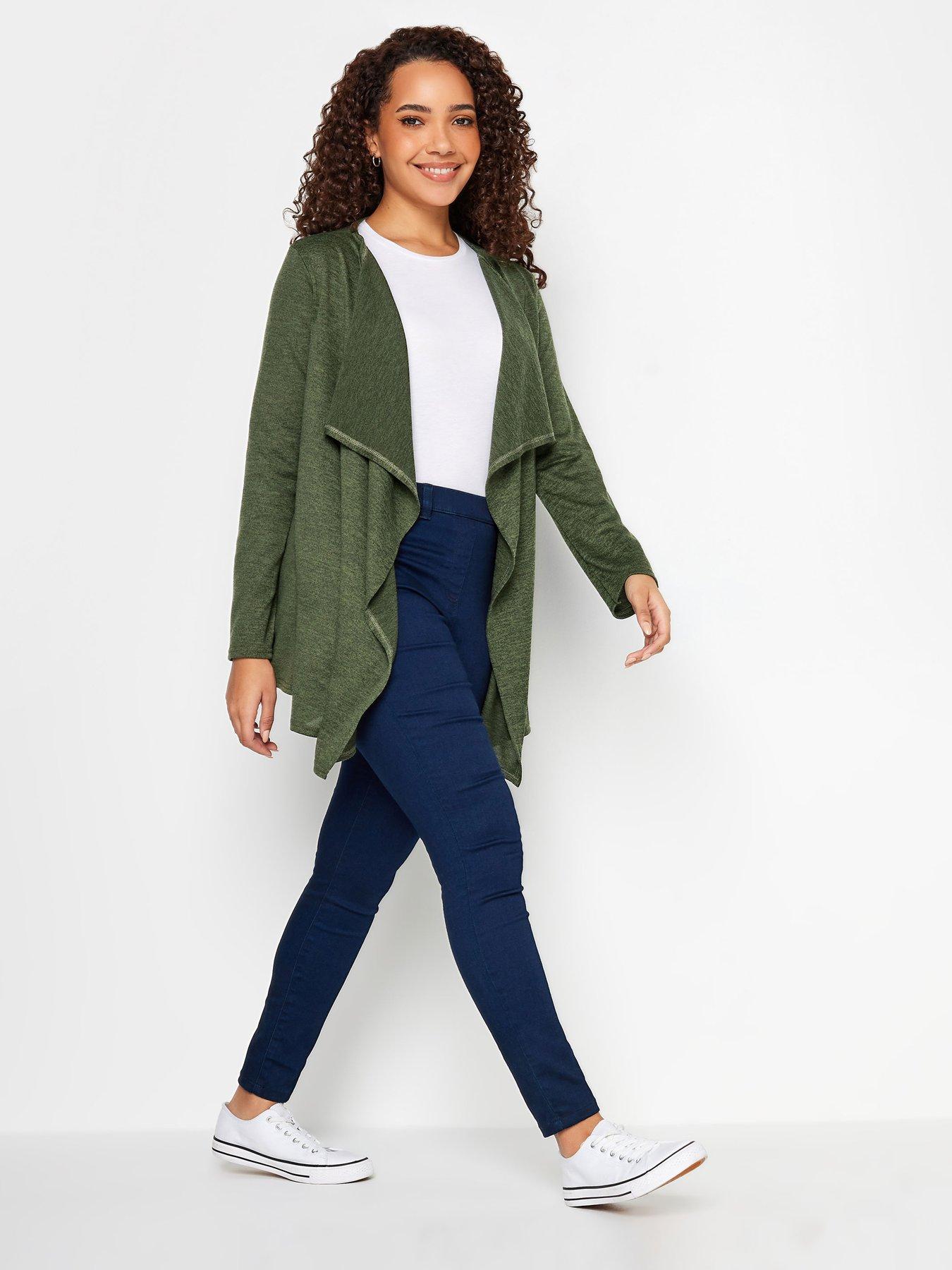 Khaki waterfall cardigan hotsell