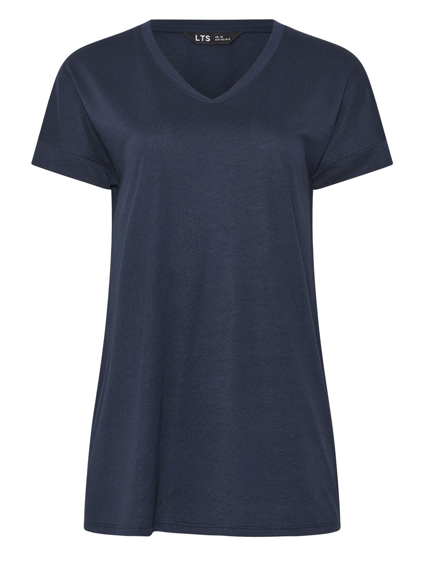 Image 5 of 5 of Long Tall Sally Premium Modal V Neck Tee - Navy