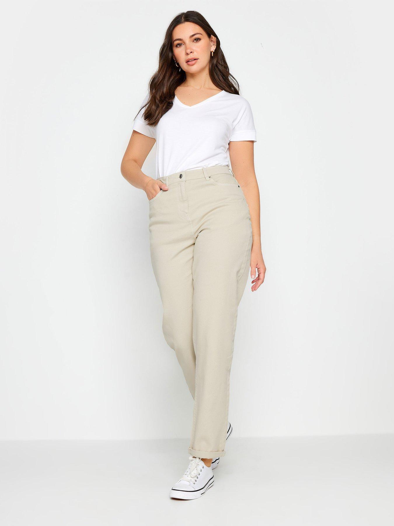  image of long-tall-sally-tall-premium-white-modal-v-neck-tee