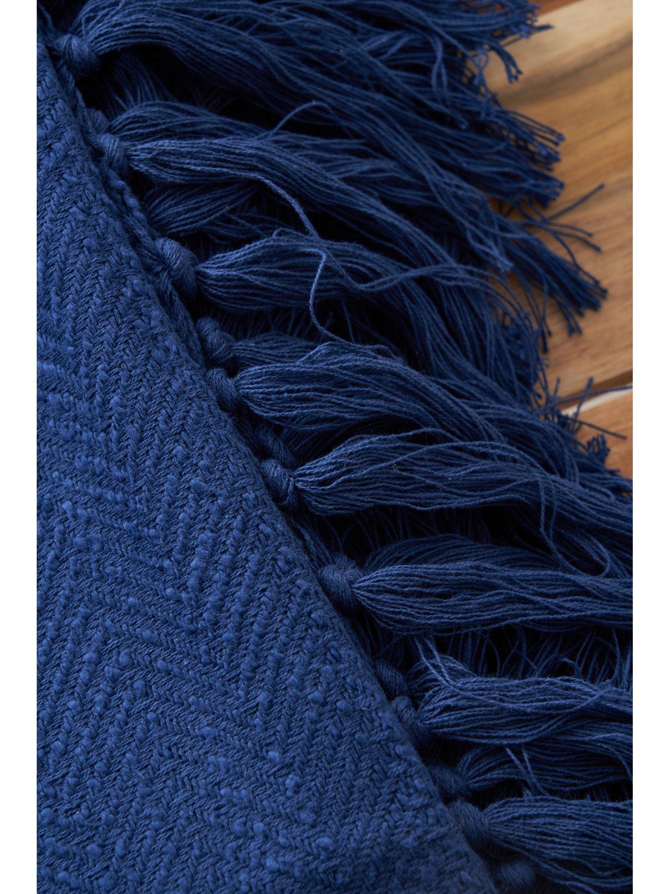 Image 3 of 6 of The Very Collection Juno Throw - Navy