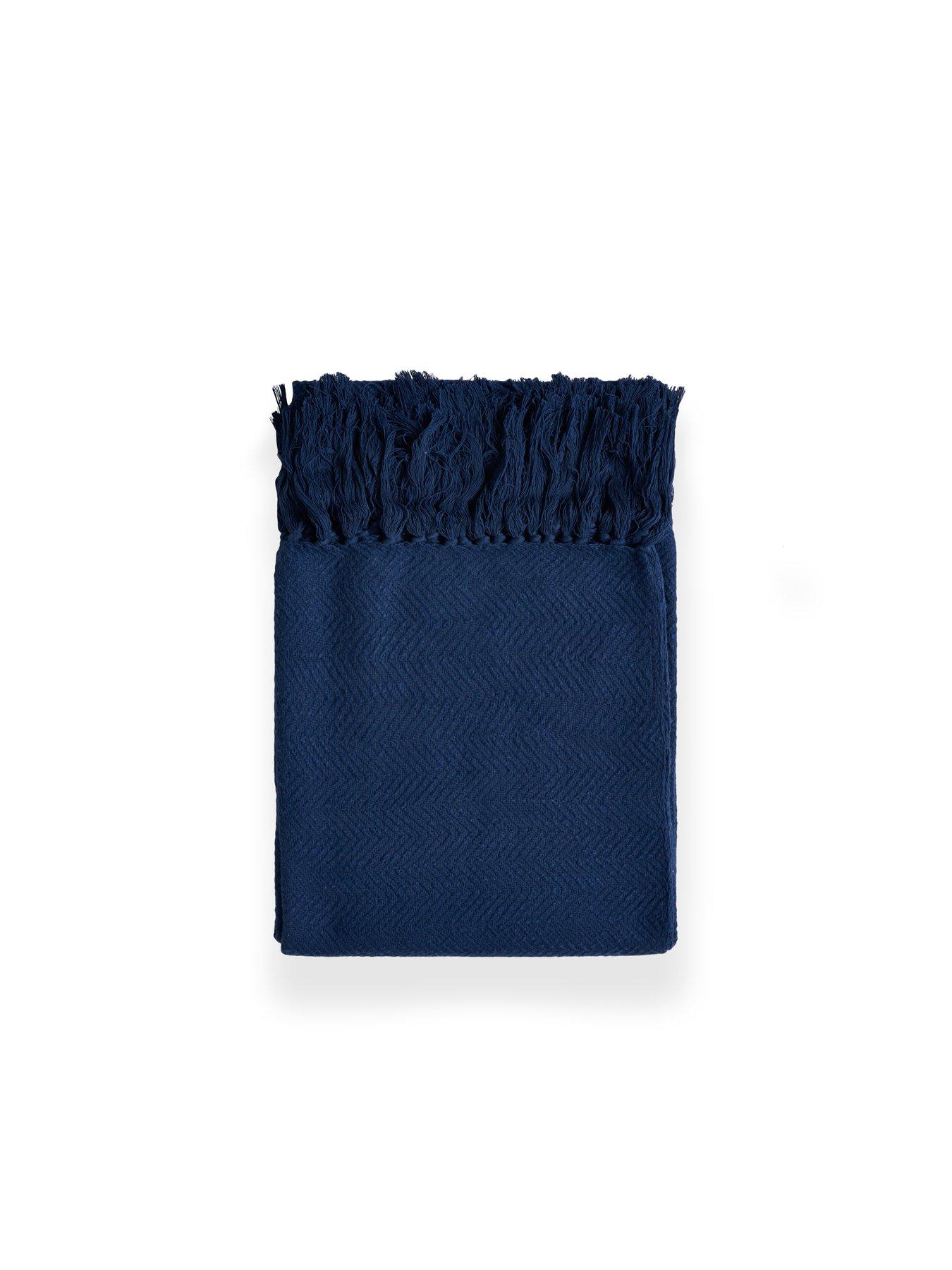 Image 4 of 6 of The Very Collection Juno Throw - Navy