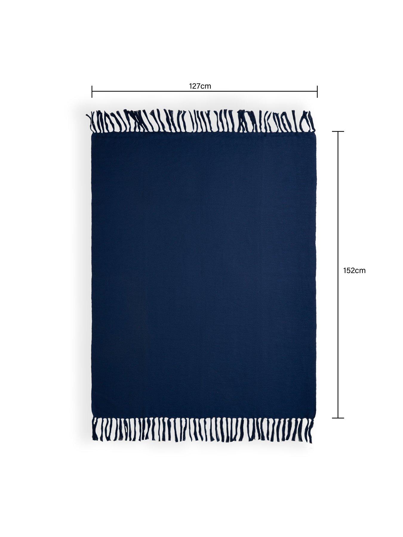 Image 6 of 6 of The Very Collection Juno Throw - Navy