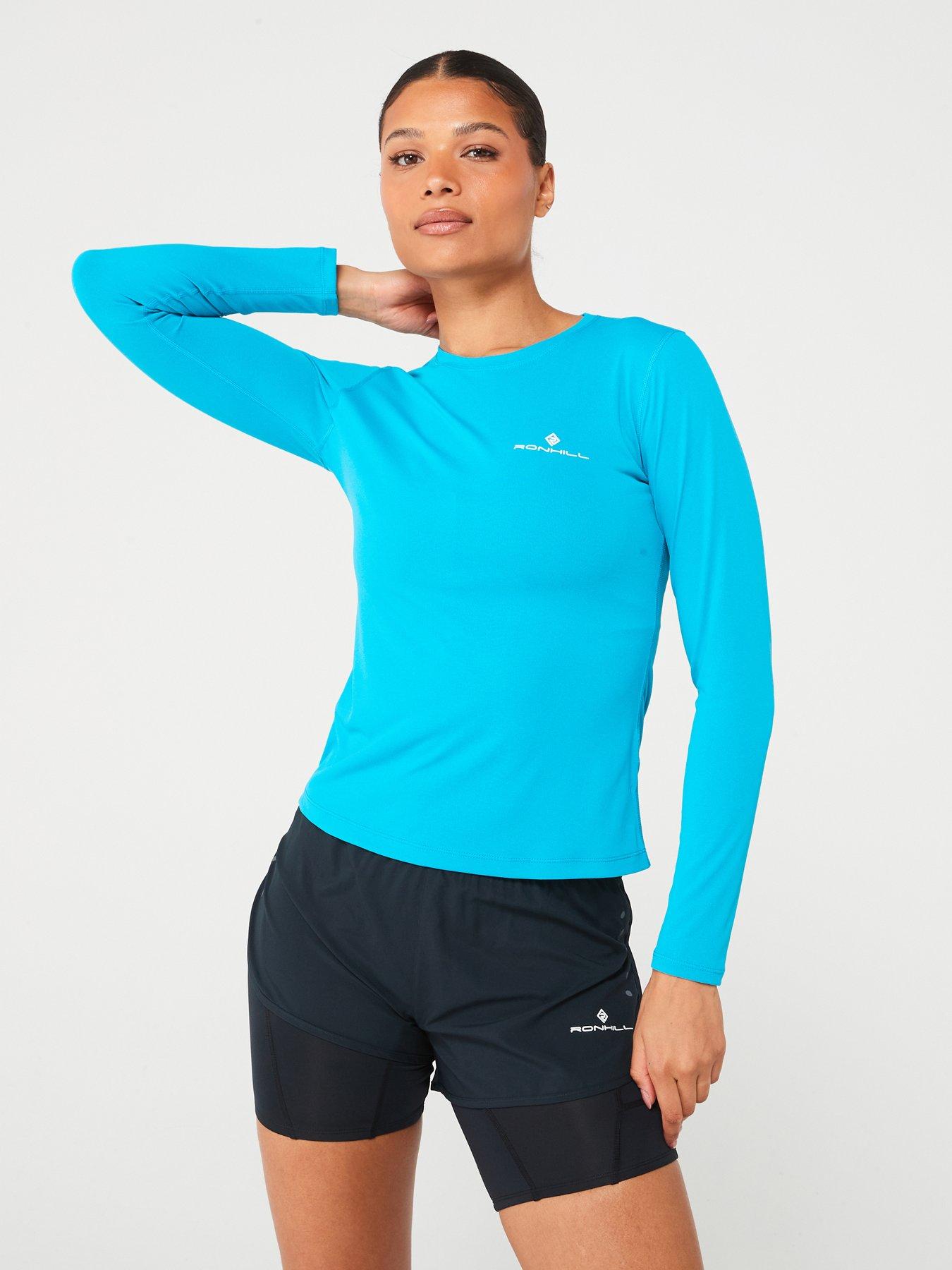 Ronhill Womens Core Long Sleeve Running Tee -Blue/White