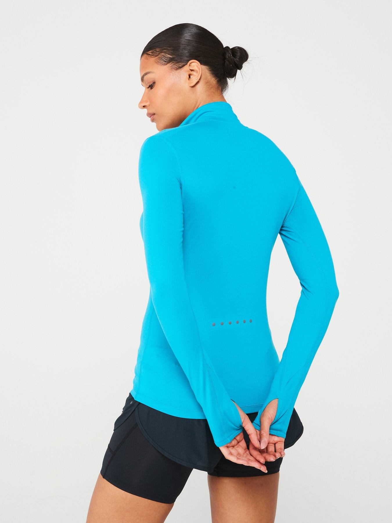  image of ronhill-womens-core-thermal-half-zip-bluewhite