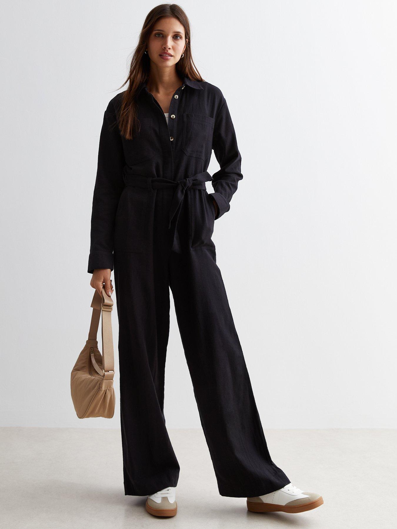 Women's Long-Sleeve Utility Jumpsuit, Women's Clearance