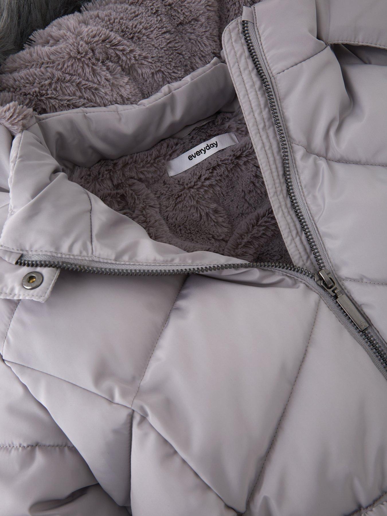 Girls grey school coat on sale