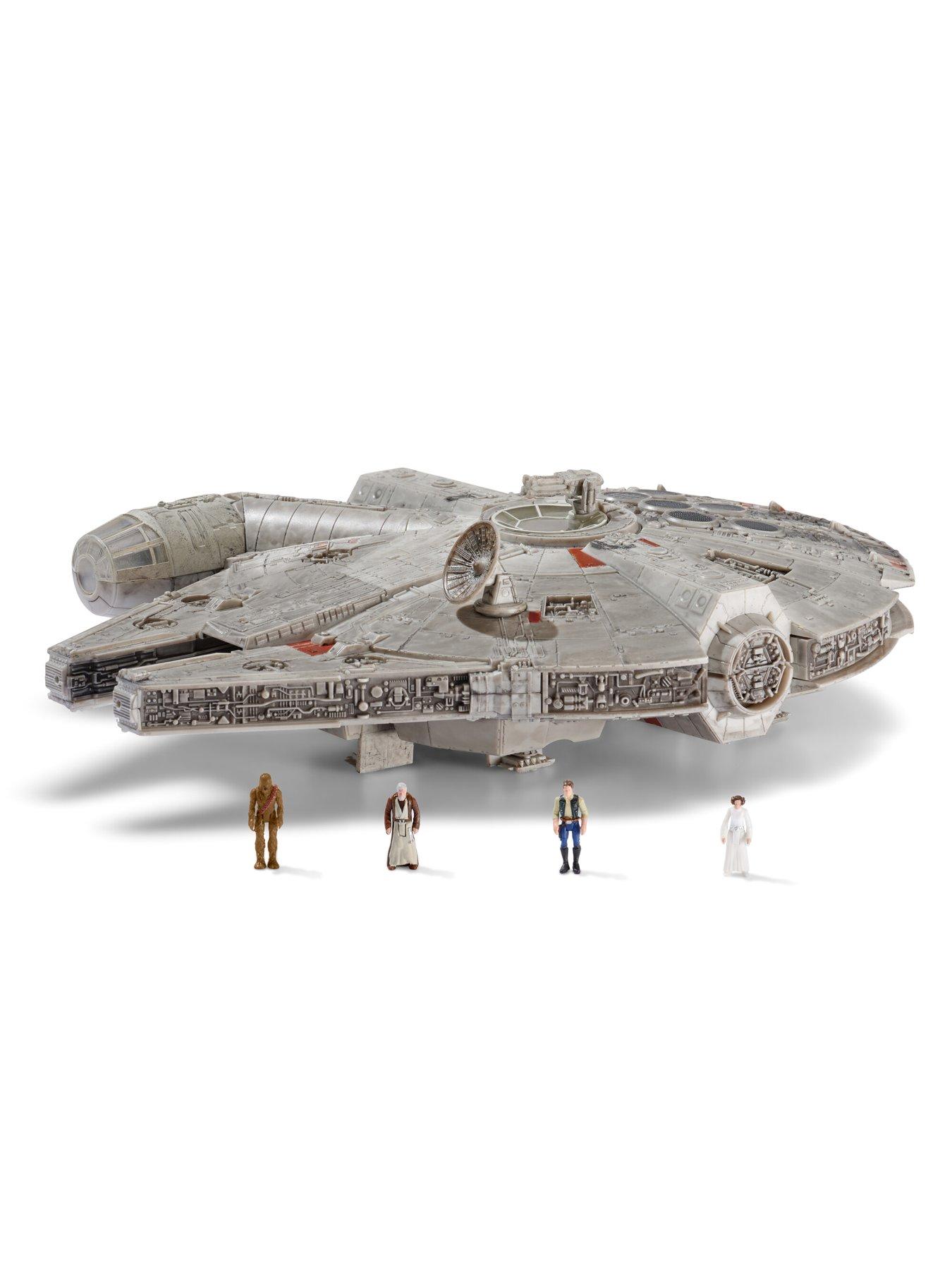 Image 2 of 7 of Star Wars Micro Galaxy Squadron Millennium Falcon - 9-Inch Assault Class Vehicle with Four 1-Inch Micro Figure Accessories