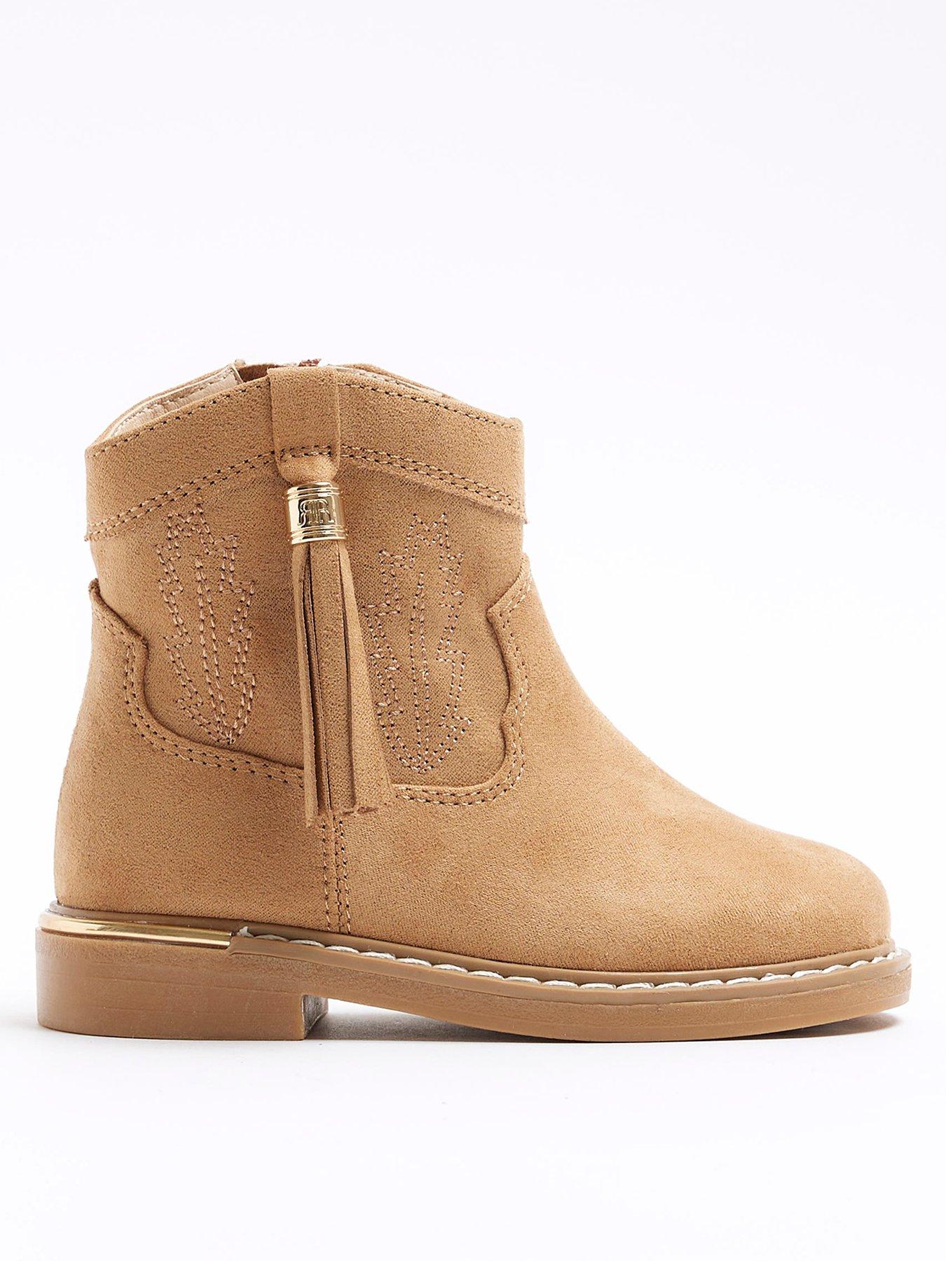 undefined Mini Girls Tassel Western Boots - Brown