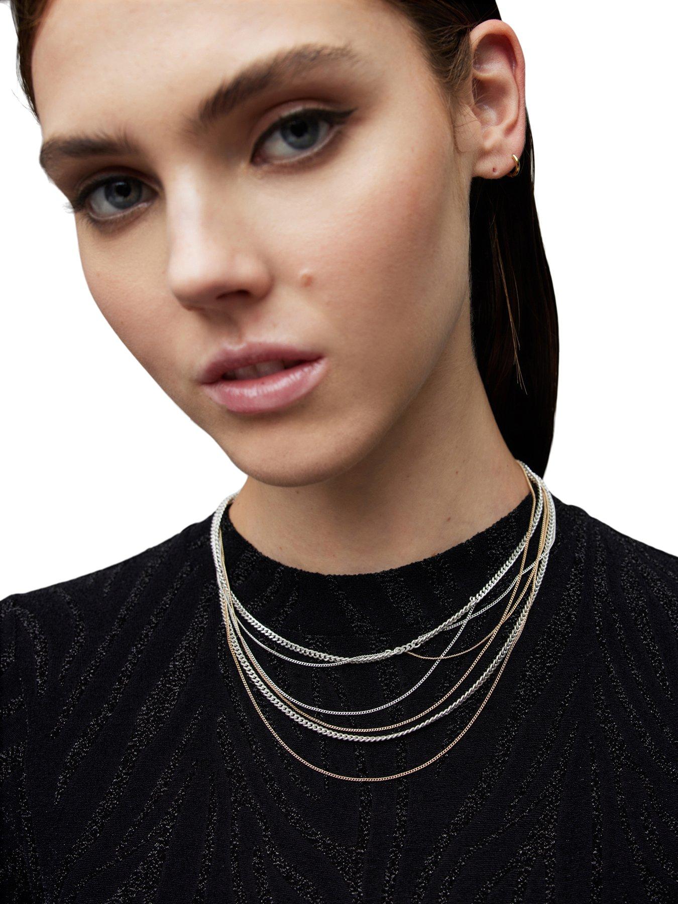 Image 2 of 3 of AllSaints All Saints Necklace Chain Multi Layer