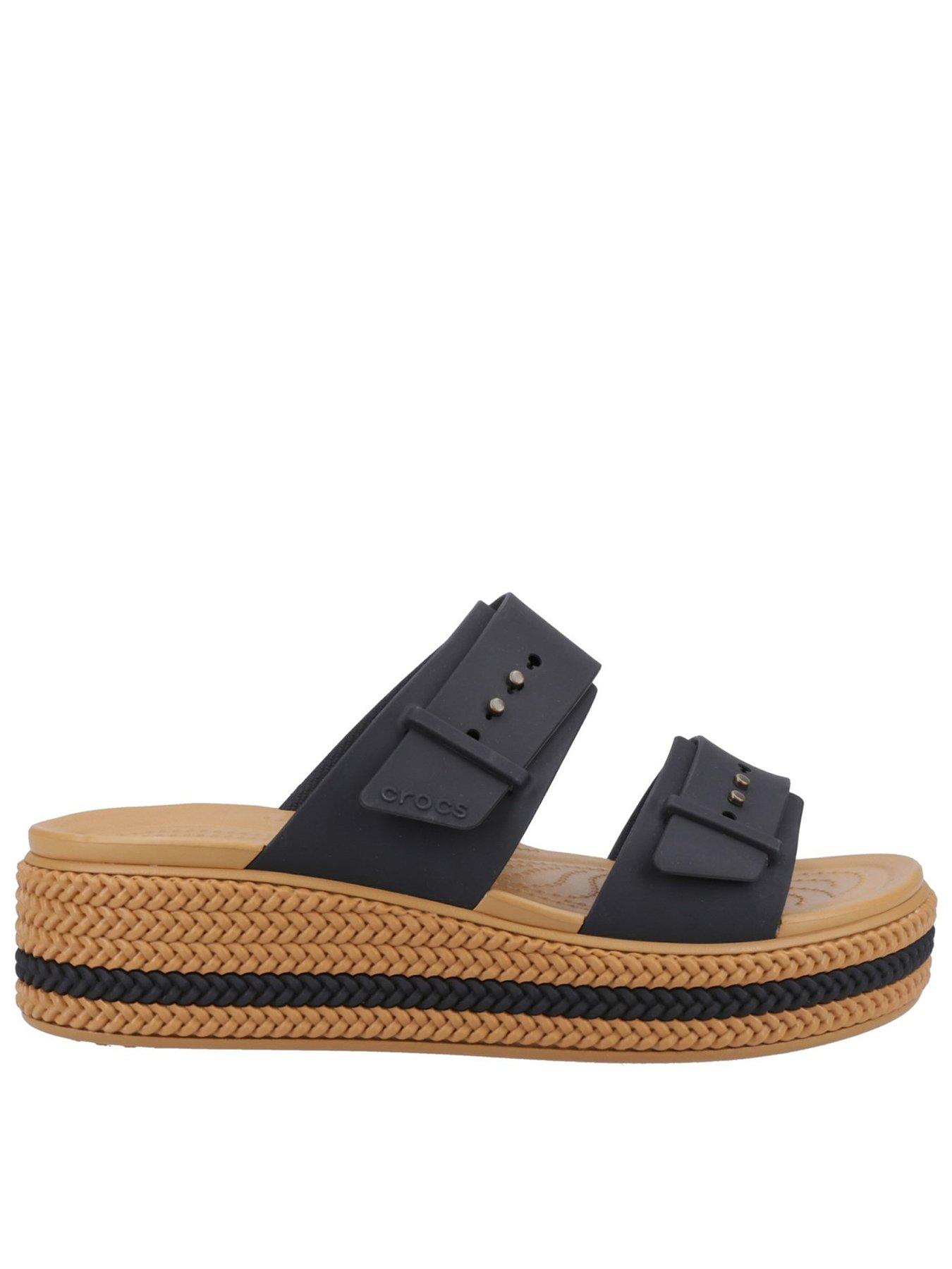 undefined Brooklyn Buckle Wedge Sandal - Black