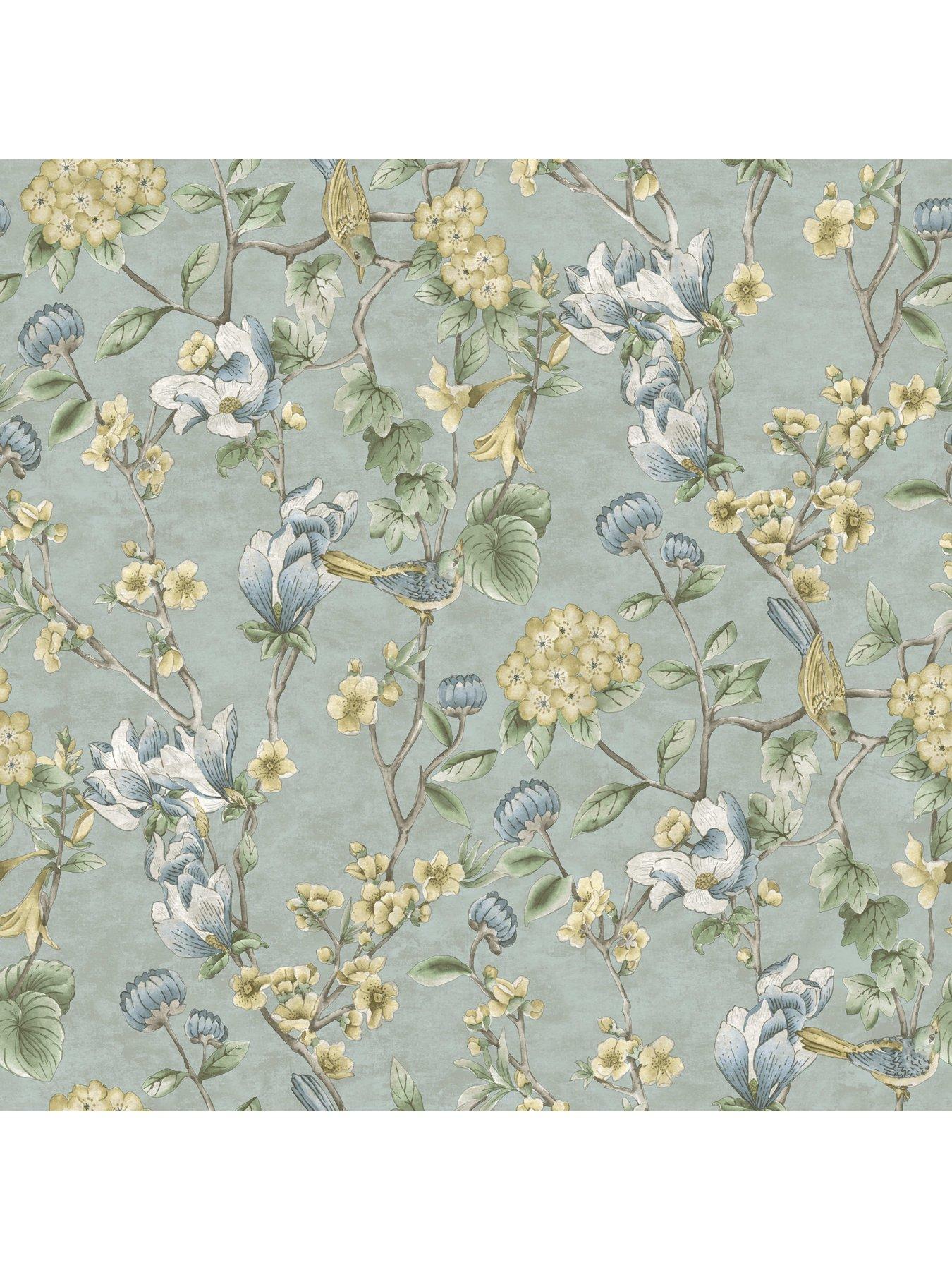  image of holden-decor-floral-bird-trail-wallpaper