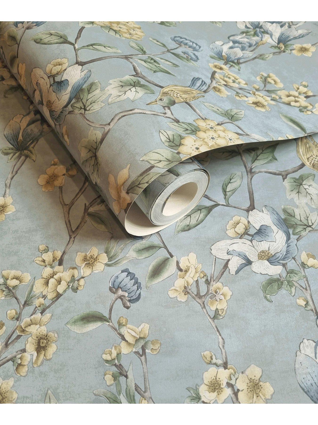  image of holden-decor-floral-bird-trail-wallpaper