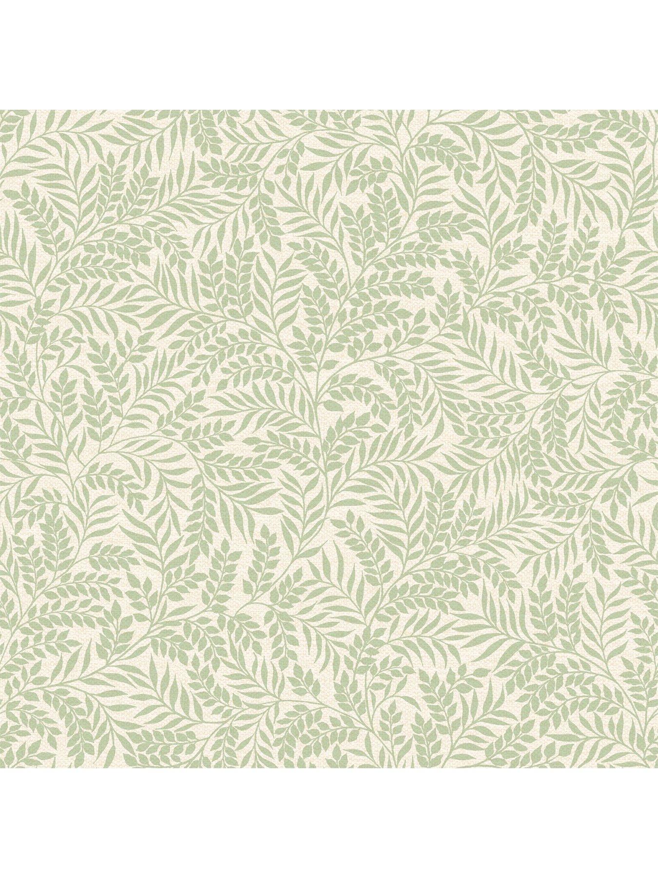  image of holden-decor-mini-leaf-trail-wallpaper-in-sage