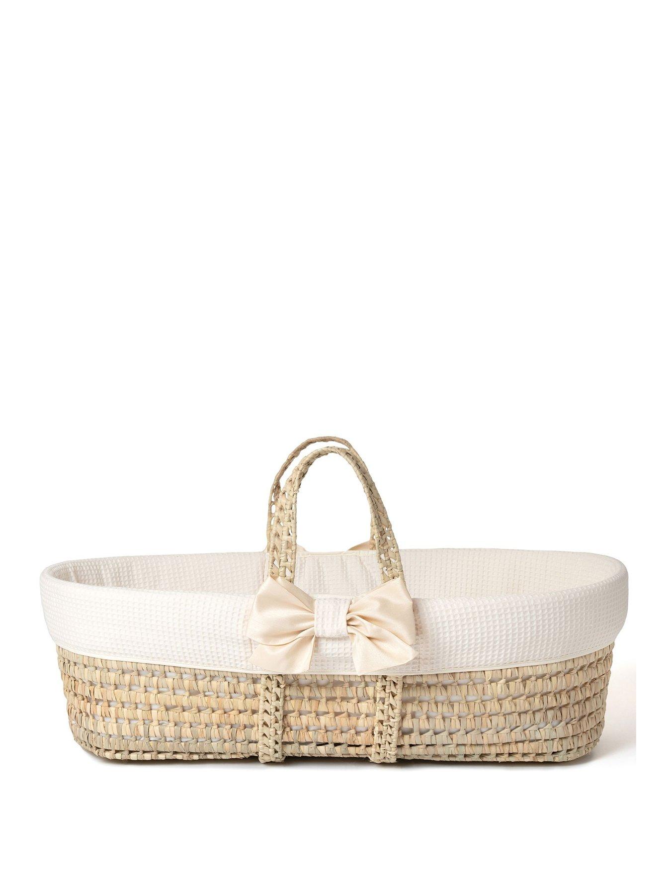  image of clair-de-lune-chelsea-palm-moses-basket-with-natural-rocking-stand